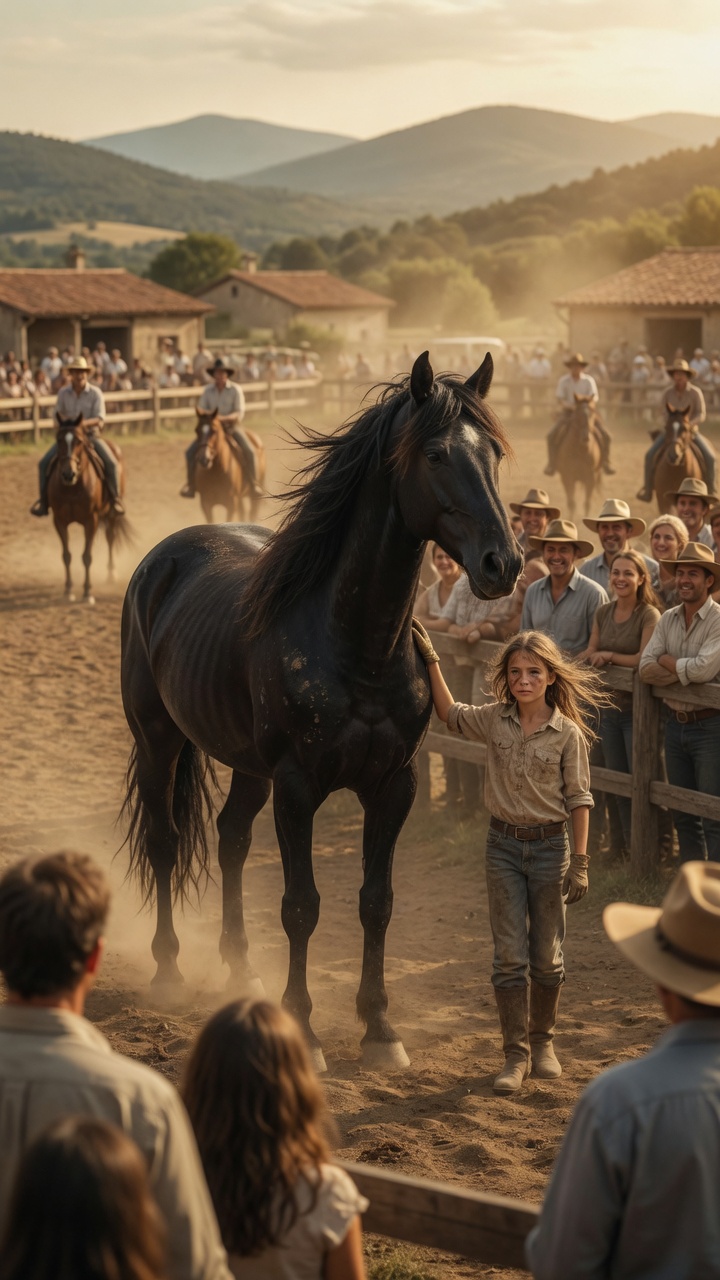 P13-La Petite Fille De 9 Ans Est Entrée Dans L’Arène Avec Un Vieux Cheval… Tout Le Monde S’Est Moqué D’Elle Jusqu’À Ce Que L’Animal Révèle Son Incroyable Secret