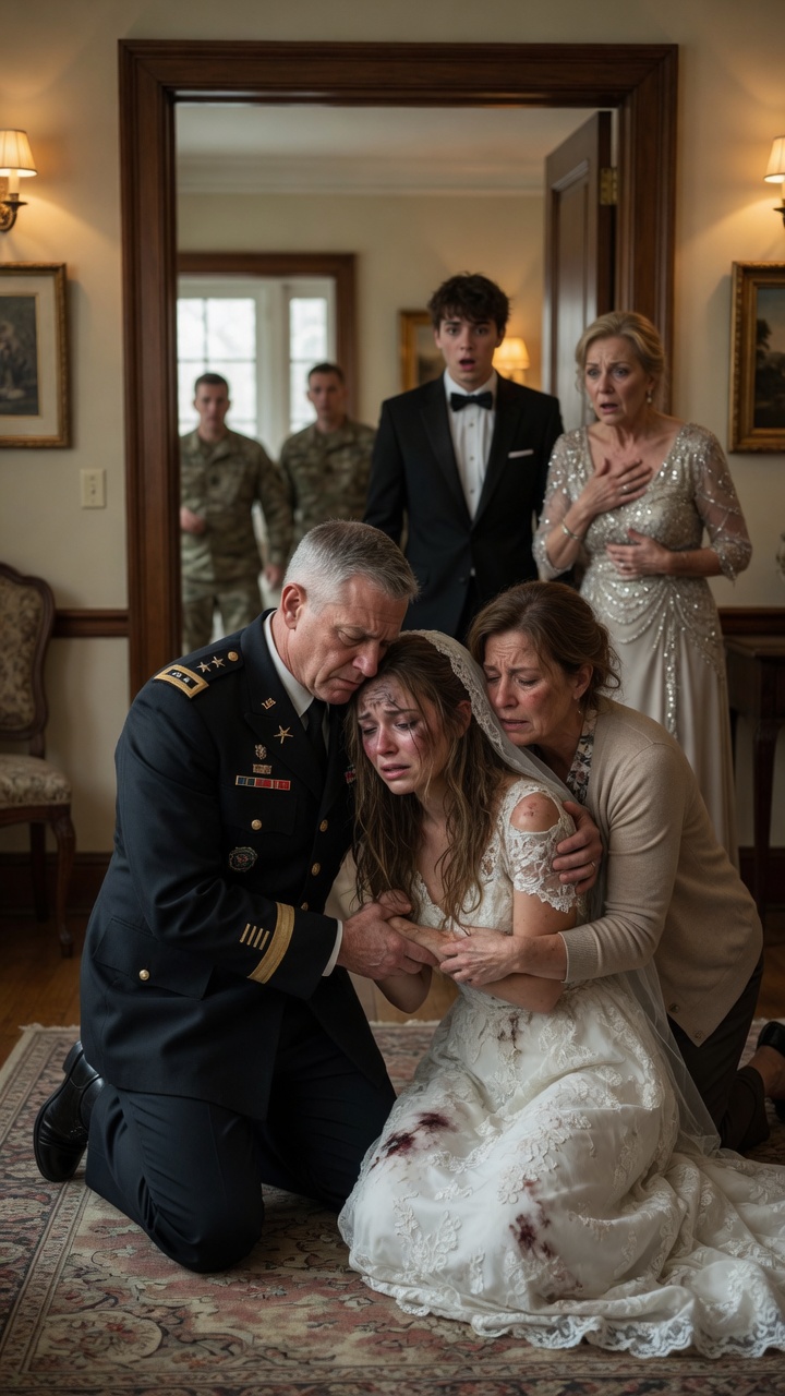Part2-The General Found The Injured Bride On The Floor… But The Groom Froze When He Heard What She Whispered