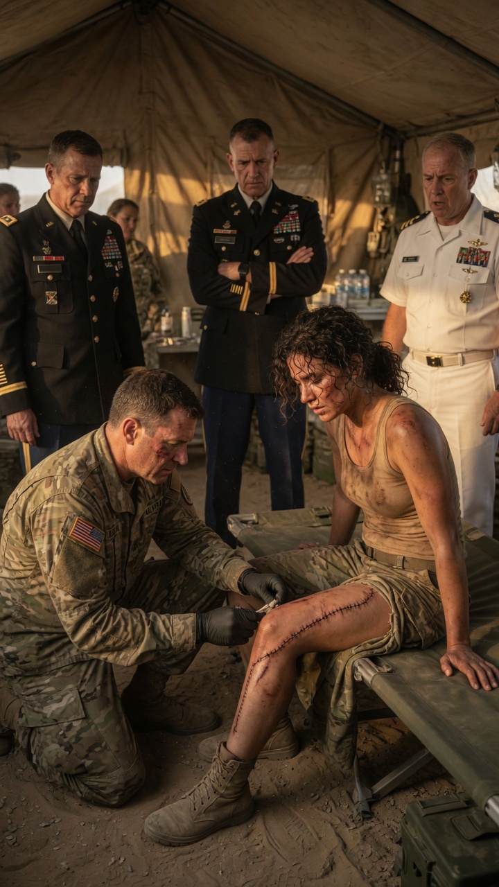 The Female Soldier’s Scar Was Exposed In The Field Hospital… But The General Froze When The Medic Revealed Where It Came From