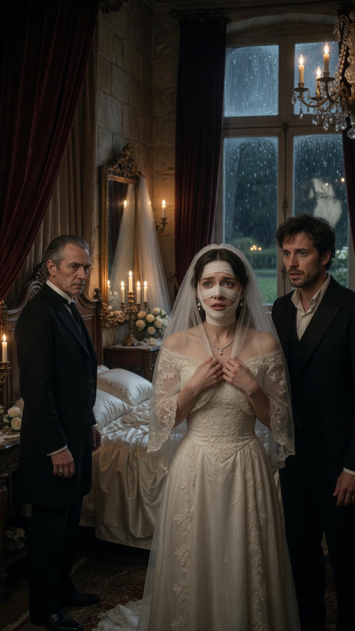 P9-La Mariée Cachait Son Visage Depuis Son Enfance… Mais La Nuit De Ses Noces, Son Mari Retira Les Bandages Et Découvrit Le Mensonge Que Son Père Avait Gardé Pendant Des Années