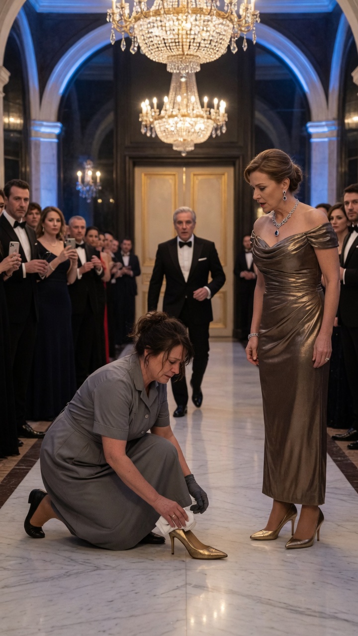 Full-The Socialite Forced the Janitor to Clean Her Shoe on Her Knees… But When the Billionaire Walked In, He Revealed Who Truly Owned the Empire