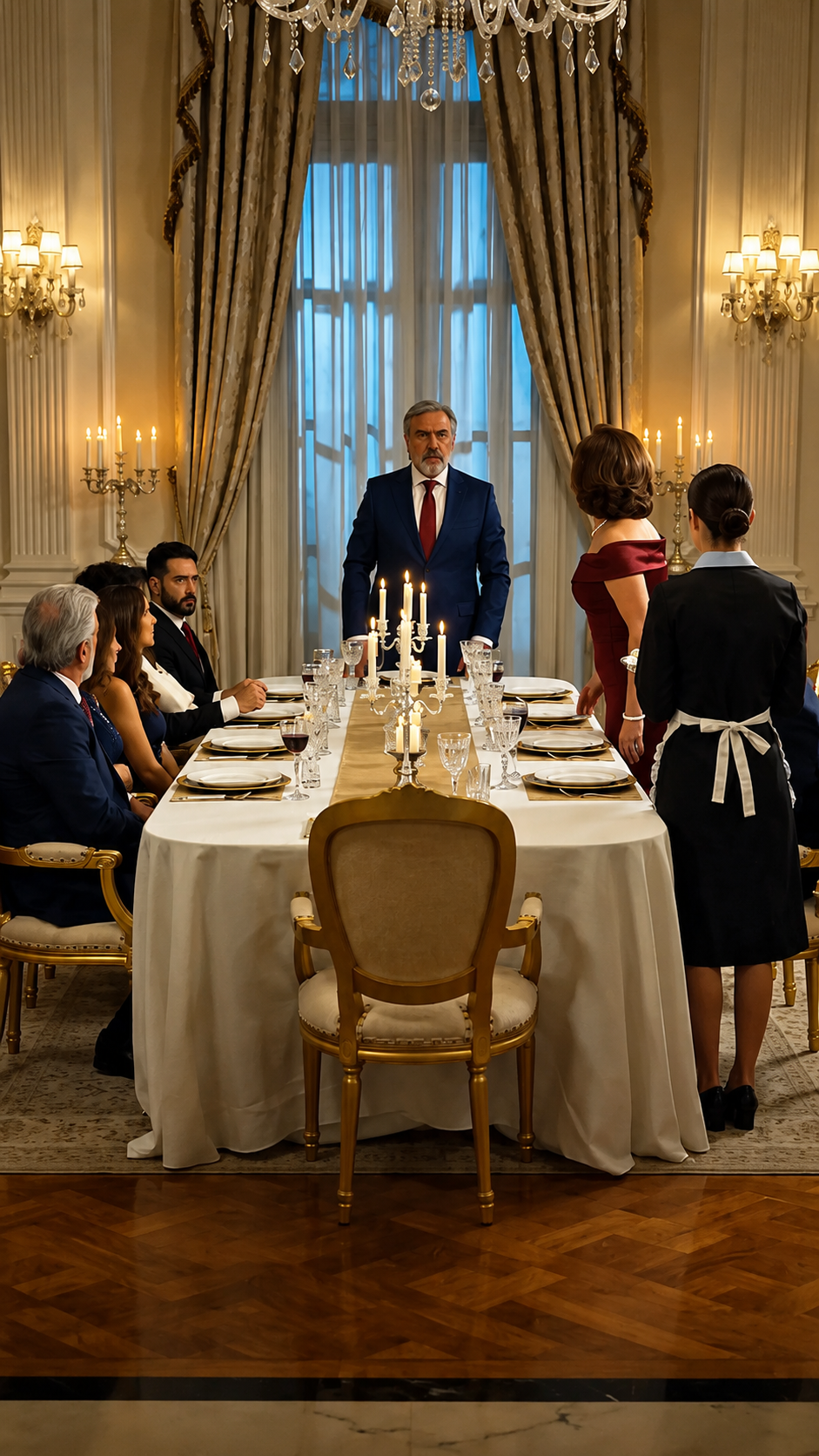 La Mujer Rica Humilló A La Criada En La Cena… Pero El Patriarca Reveló Que Era La Verdadera Heredera