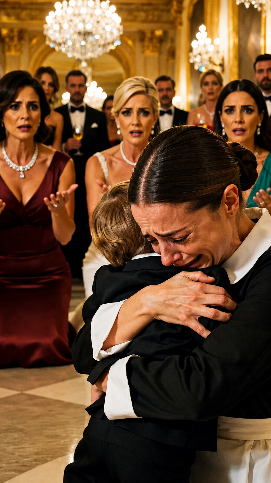 Parte2-El Niño Ignoró A Las Tres Mujeres Ricas En El Salón… Pero Cuando Abrazó A La Criada Y Gritó “Mamá”, El ADN Lo Cambió Todo
