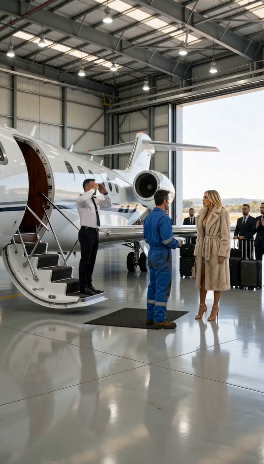 A Influencer Humilhou O Mecânico Do Jato Privado… Mas Quando O Piloto O Chamou De “Senhor Almeida”, Ela Perdeu Tudo