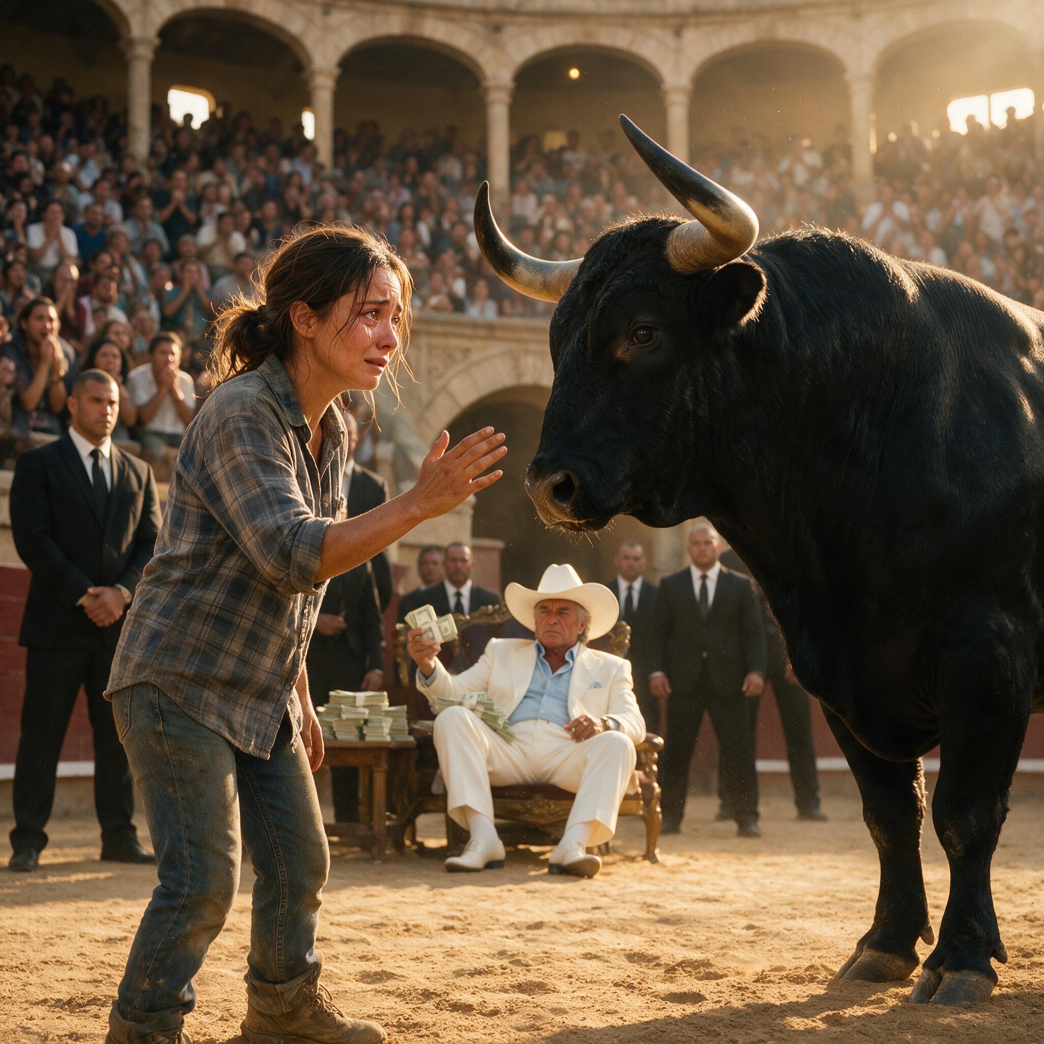 LE OFRECIERON 30 MILLONES POR ENTRAR SOLA CON EL TORO MÁS TEMIDO DE ESPAÑA… PERO CUANDO ELLA SUSURRÓ SU NOMBRE, EL MILLONARIO SE LEVANTÓ PÁLIDO