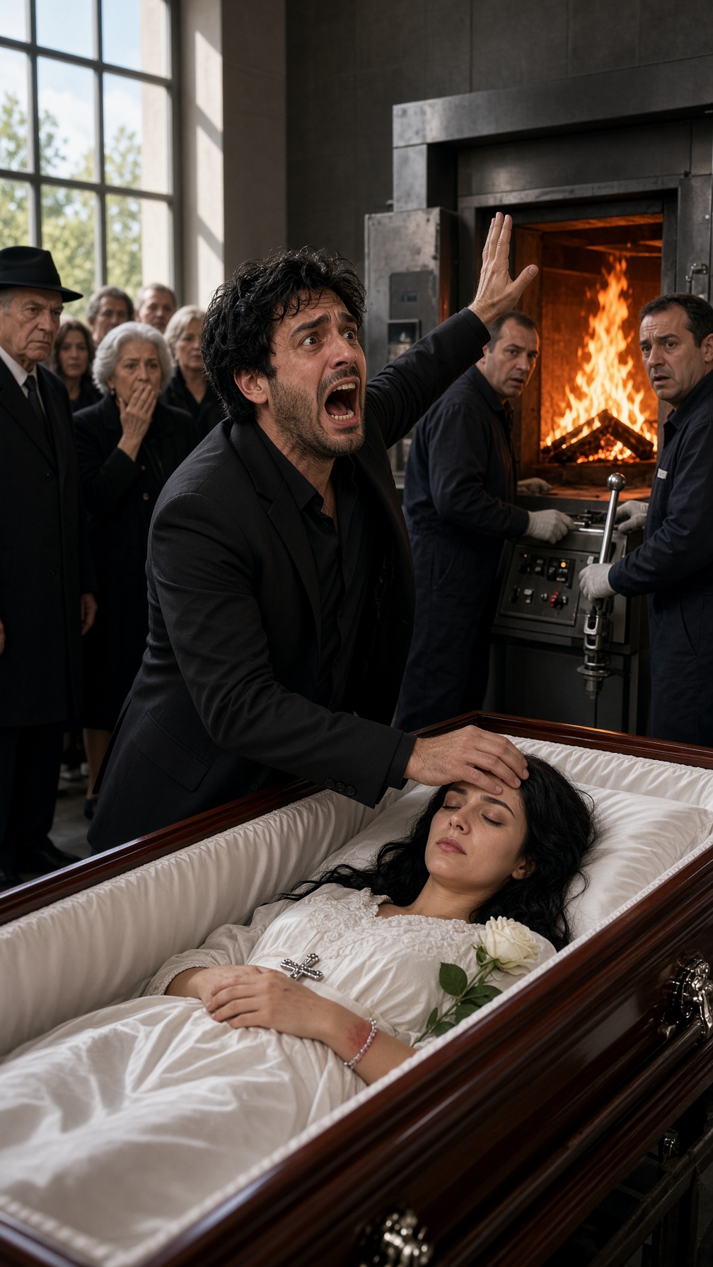 Full Story-THEY WERE SECONDS AWAY FROM CREMATING HIS WIFE—THEN HER HUSBAND SAW A TEAR ROLL DOWN HER FACE AND SCREAMED, “DEAD WOMEN DON’T CRY!”
