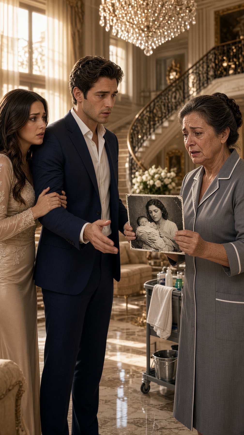 Full Story-THE MILLIONAIRE FIRED THE ELDERLY HOUSEKEEPER IN FRONT OF EVERYONE—BUT SHE HELD UP A PHOTO AND TOLD THE HEIR, “YOUR MOTHER PAID ME TO DECLARE YOU DEAD”