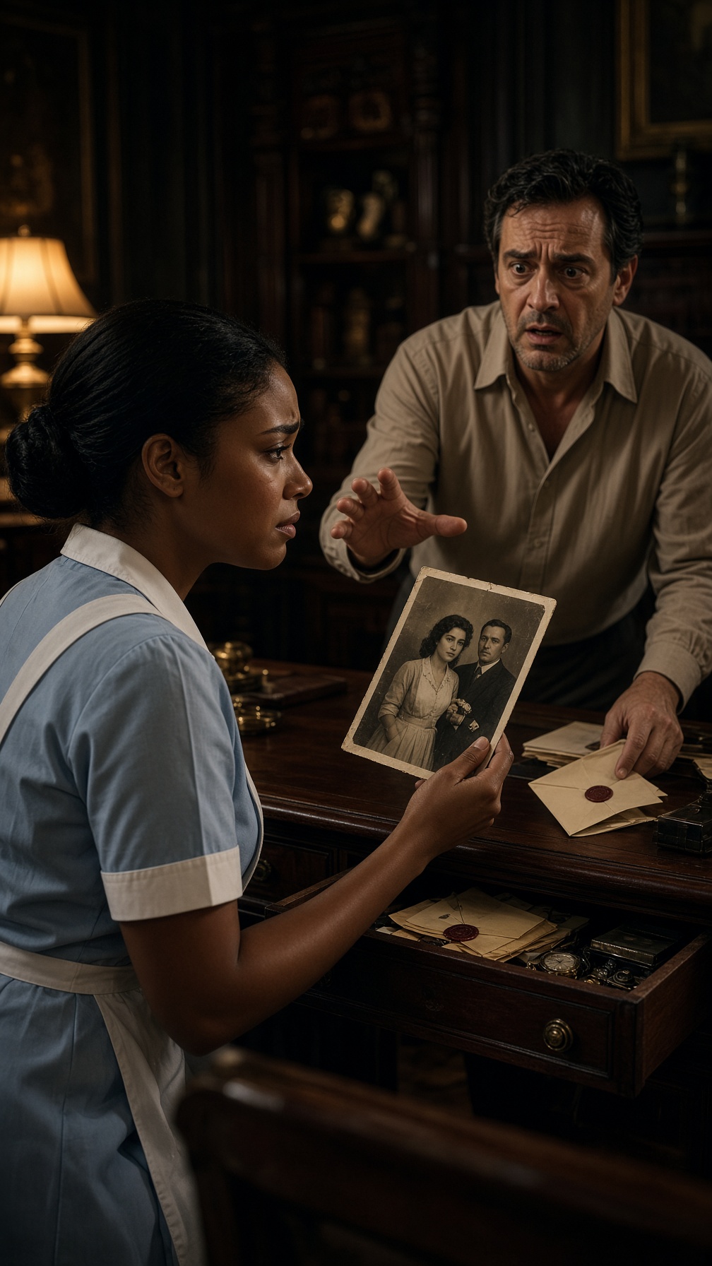 Full Story-A MAID FOUND HER MOTHER’S PHOTO IN HER BOSS’S DESK—WHEN SHE ASKED, “DOES THIS MEAN ME?” HE COULDN’T KEEP LYING