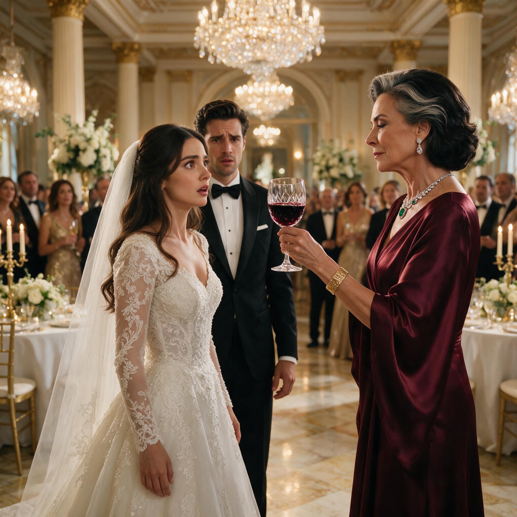 Full Story-THE MOTHER-IN-LAW POURED RED WINE ON THE BRIDE’S DRESS IN FRONT OF EVERYONE… BUT WHEN VALERIE PULLED OUT THE ENVELOPE HER LATE FATHER-IN-LAW LEFT HER, THE WOMAN TURNED PALE: “DON’T OPEN IT.”