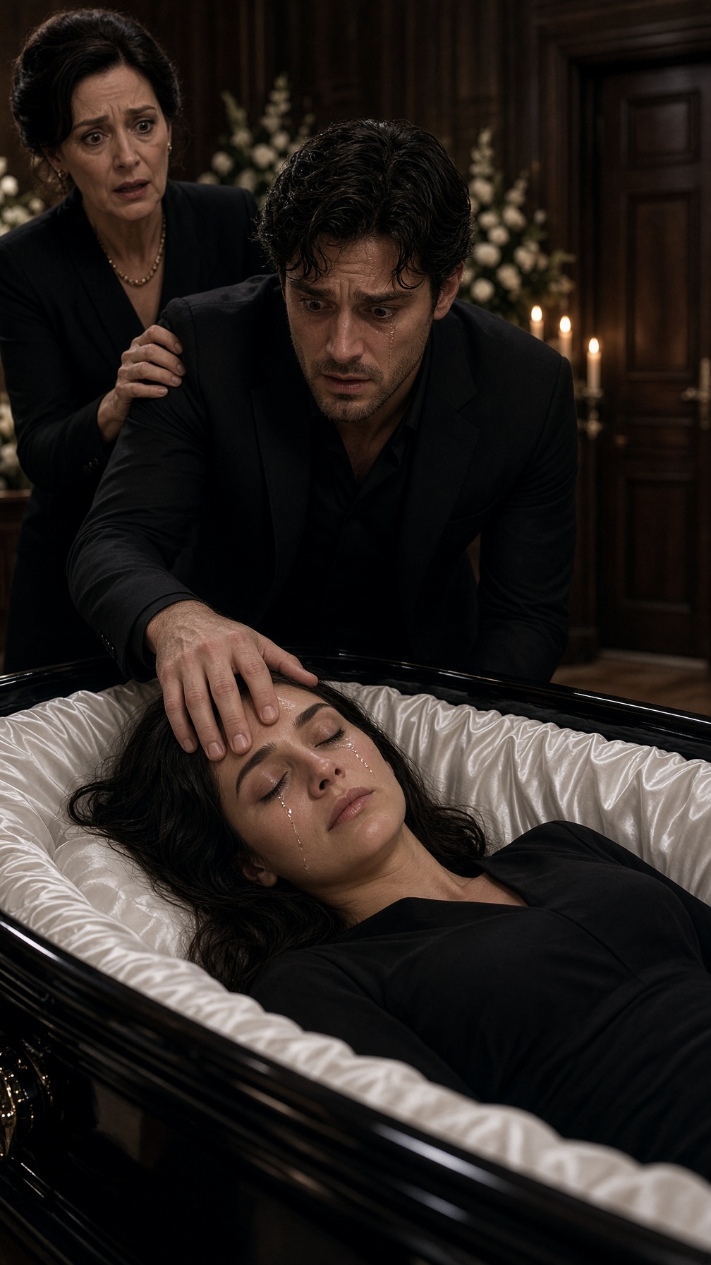 CREÍA QUE ESTABA DESPIDIÉNDOSE DE SU ESPOSA MUERTA… HASTA QUE UNA LÁGRIMA CAYÓ DE SUS OJOS Y ÉL PREGUNTÓ A SU MADRE: «¿QUÉ LE INYECTASTE?»