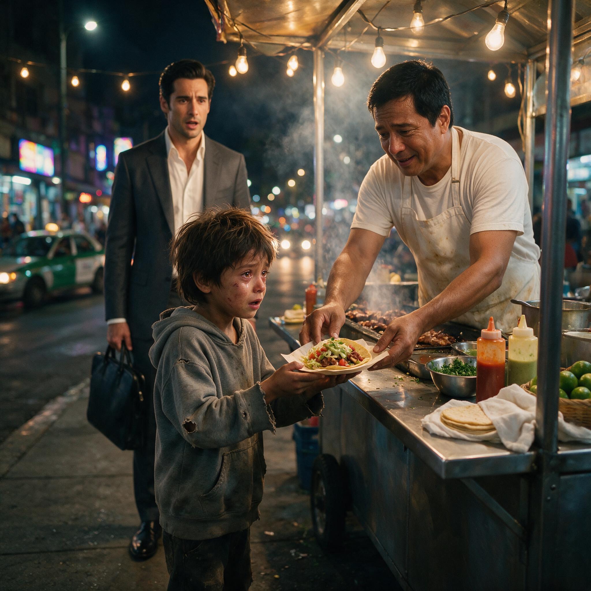 Full Story-THE BAREFOOT BOY PROMISED HE’D COME BACK… 22 YEARS LATER, HE RETURNED WITH A BRIEFCASE THAT MADE THE TACO SELLER CRY
