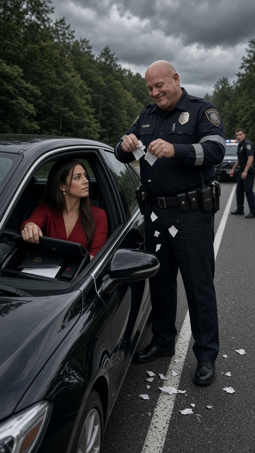 Full Story-THE TRAFFIC OFFICER SNAPPED A YOUNG WOMAN’S DRIVER’S LICENSE TO HUMILIATE HER—THEN SHE OPENED THE GLOVE BOX