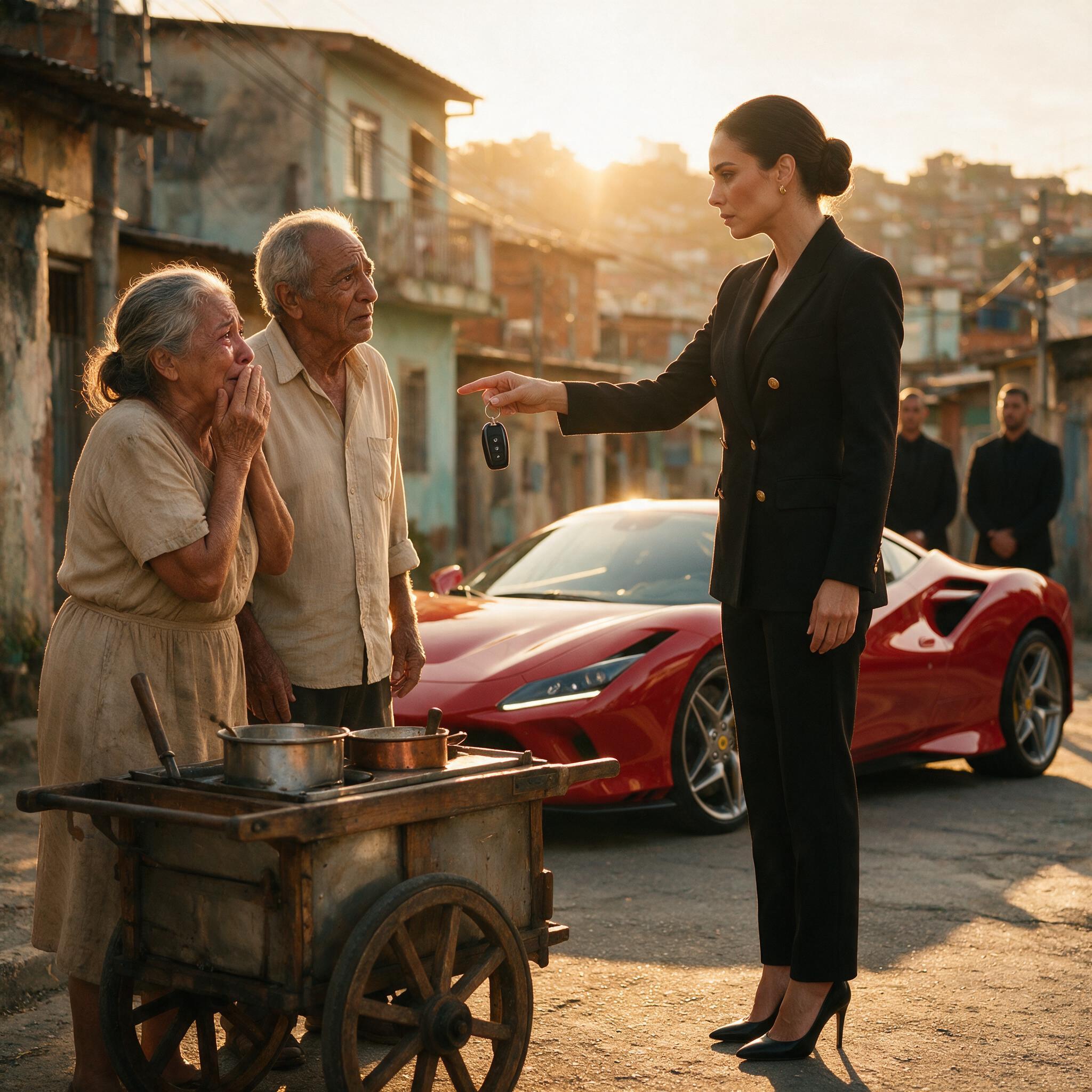 Full Story-A MILLIONAIRE STOPPED HER SPORTS CAR BESIDE TWO POOR ELDERLY PEOPLE AND SHOWED THEM A SILVER COIN… WHEN THE OLD MAN SAW THE SYMBOL, HE WHISPERED, “THERE WERE ONLY TWO.”