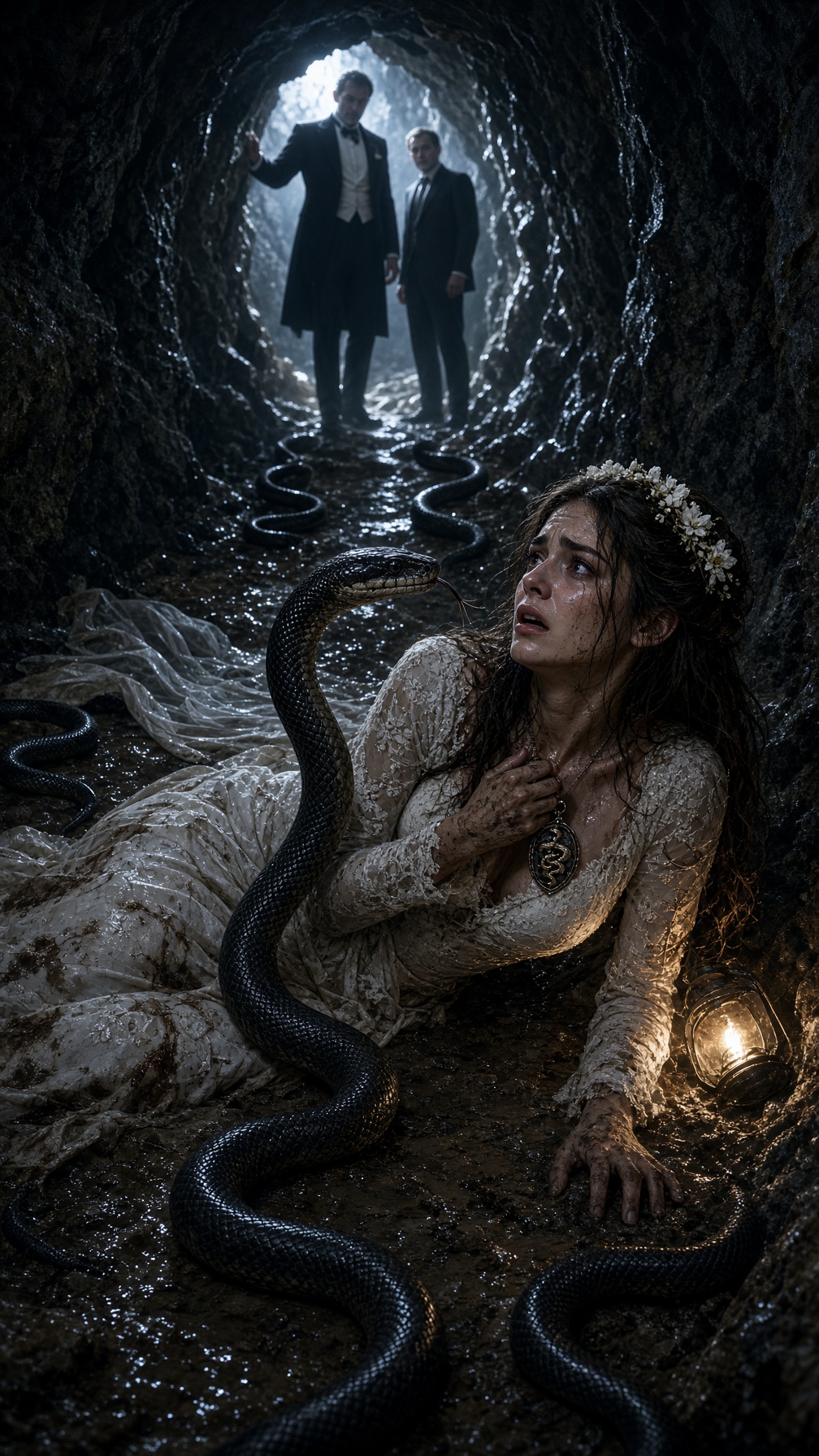 Full Story-HOURS AFTER THEIR WEDDING, HER HUSBAND THREW HER INTO A CAVE FILLED WITH SNAKES—BUT WHEN THE BRIDE WHISPERED “SALEM,” THE OLD CARETAKER SHOUTED, “HER MOTHER WAS HERE!”