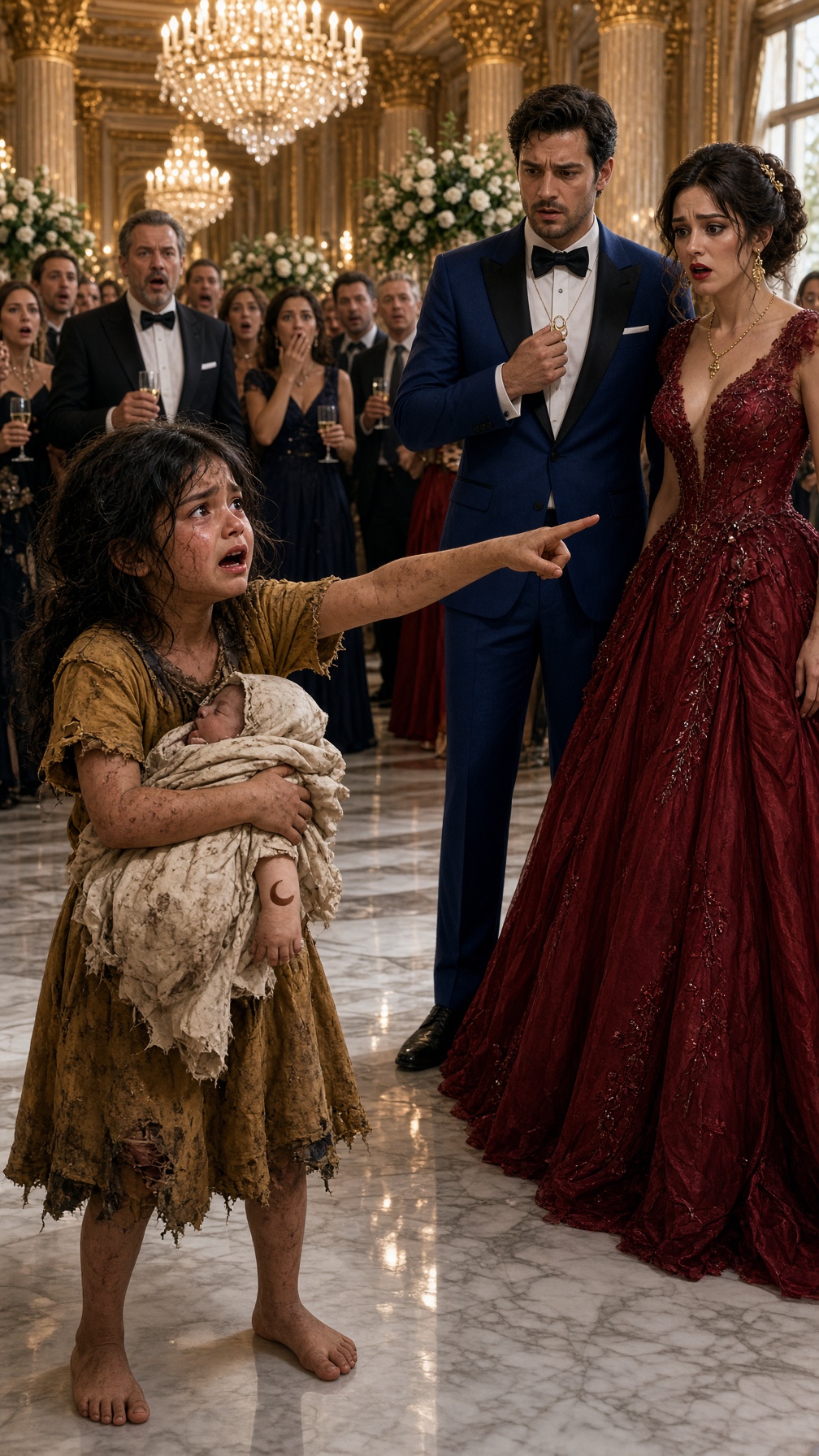 Full Story-AN 8-YEAR-OLD GIRL STORMED INTO CHICAGO’S MOST LUXURIOUS WEDDING CARRYING A BABY AND POINTED AT THE BRIDE: “IT WAS YOU!”—BUT WHEN THE GROOM SAW THE MARK ON THE BABY’S WRIST, HE WHISPERED, “THAT’S IMPOSSIBLE.”