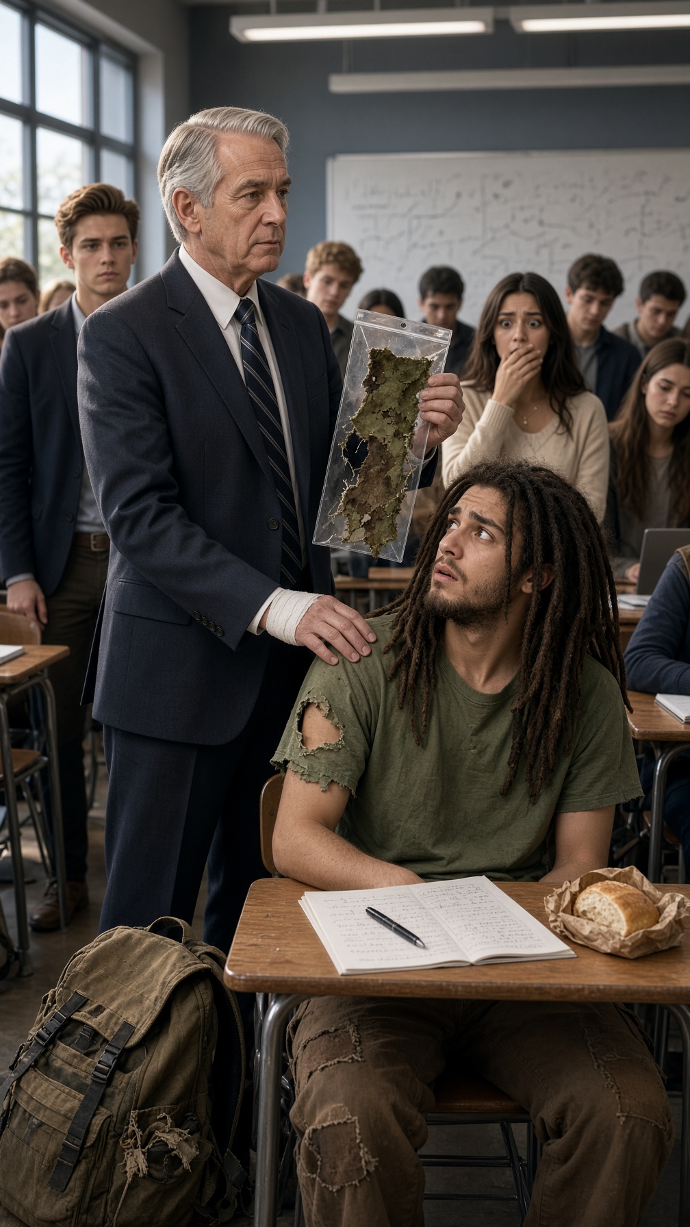 SE RIERON DEL JOVEN POBRE CON RASTAS POR SU ROPA Y SU PAN… DOS DÍAS DESPUÉS, EL PROFESOR ENTRÓ EN CLASE Y DIJO: “SI NO FUERA POR MATEO, VARIOS DE USTEDES HOY NO ESTARÍAN AQUÍ”