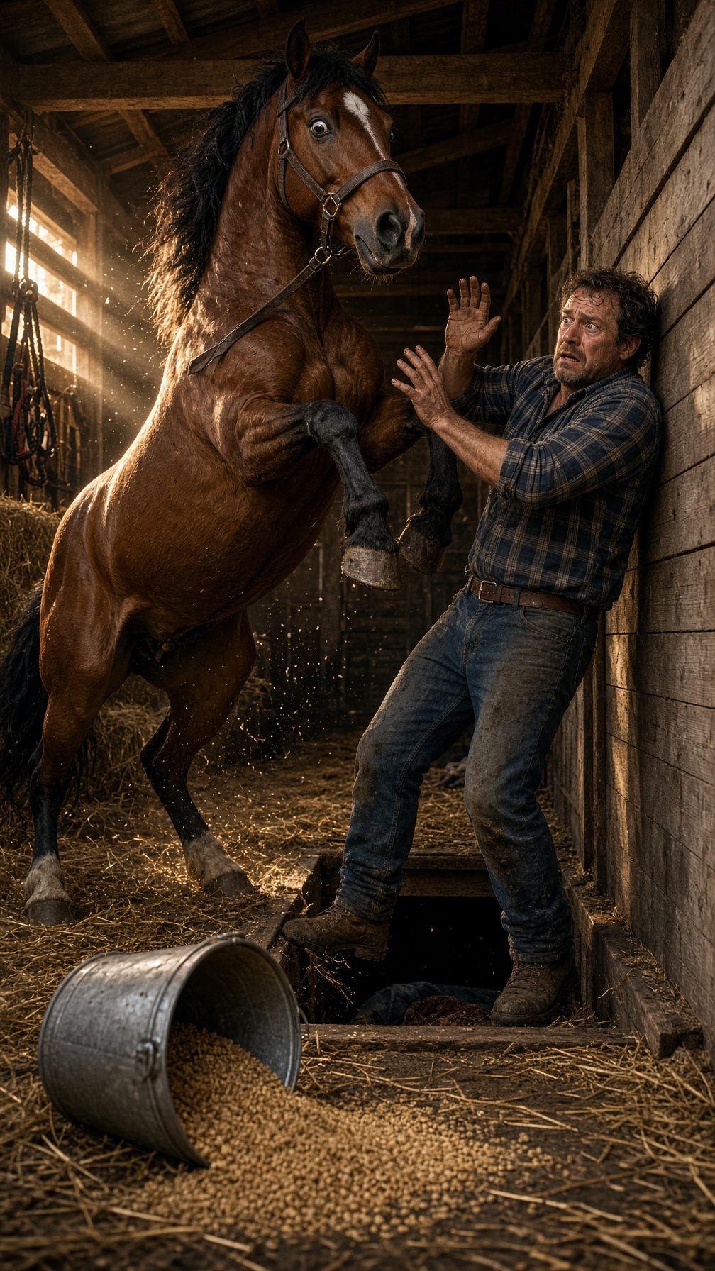 Full Story-EVERY MORNING, THOMAS’S HORSE DRANK FROM THE SAME METAL BUCKET—UNTIL HE REARED IN TERROR, AND A WOMAN RAN INTO THE BARN SCREAMING, “DON’T LET HIM DRINK!”