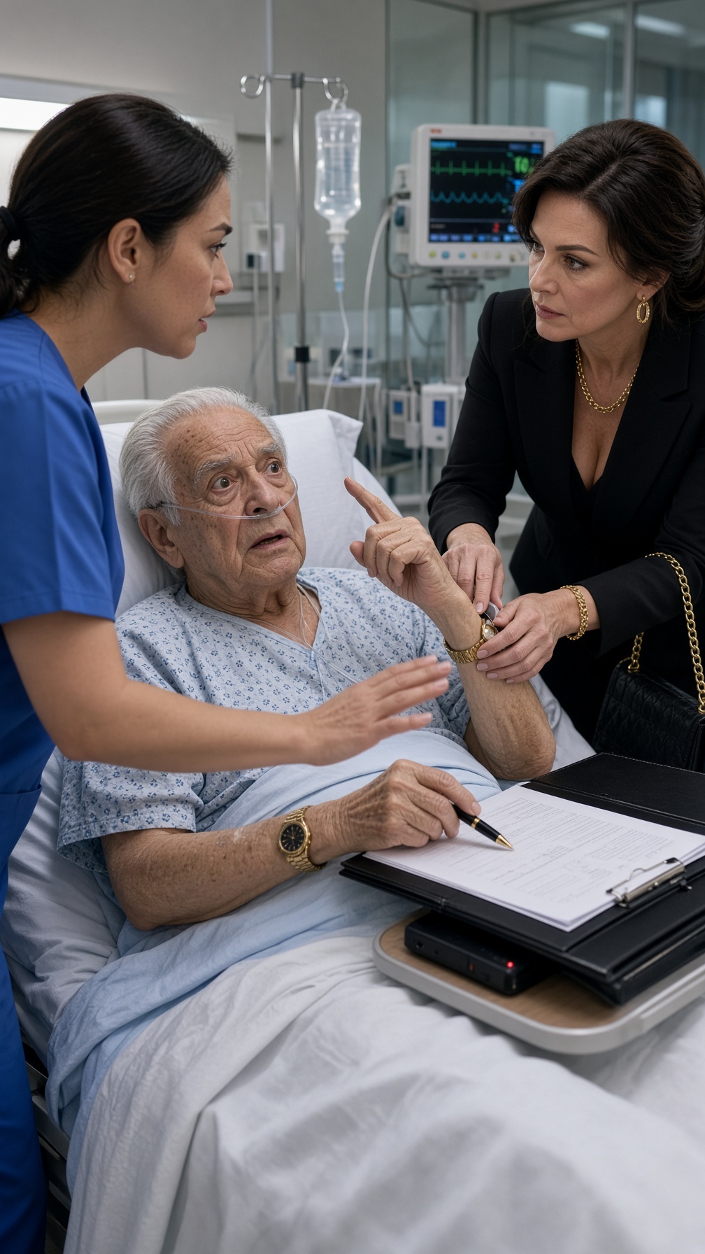 Full Story-SHE CAME TO THE HOSPITAL ONLY TO MAKE HER DYING FATHER SIGN HIS WILL—BUT HE POINTED TO HER MOTHER’S NAME, AND THE NURSE WHISPERED, “THIS ISN’T AN INHERITANCE”