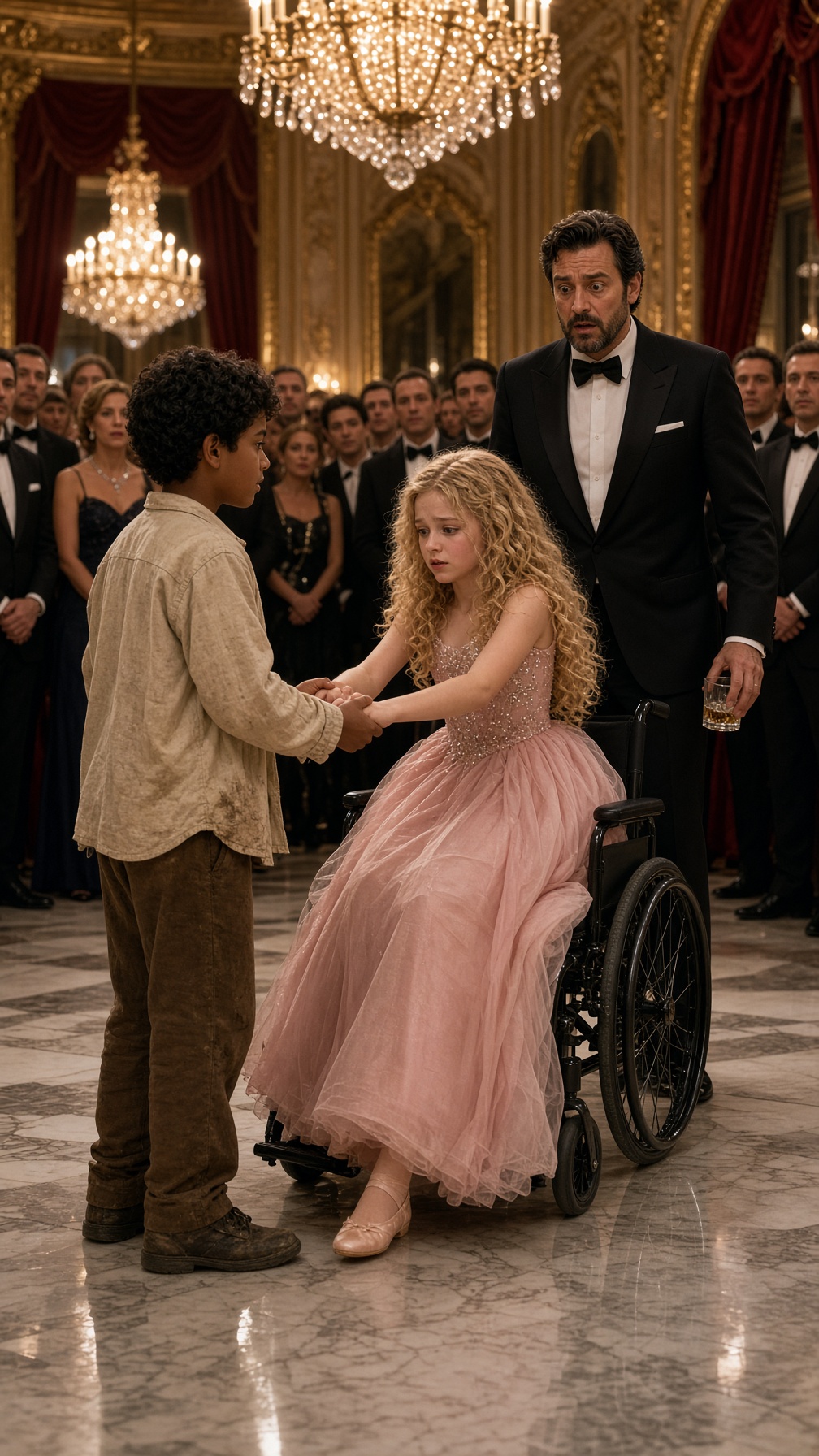 Full Story-A POOR BOY SAID THE MILLIONAIRE’S DAUGHTER COULD STAND—WHEN SHE ROSE FROM HER WHEELCHAIR, SHE LOOKED AT THE GUESTS AND WHISPERED, “THE WOMAN WHO PUSHED ME IS IN THIS ROOM”