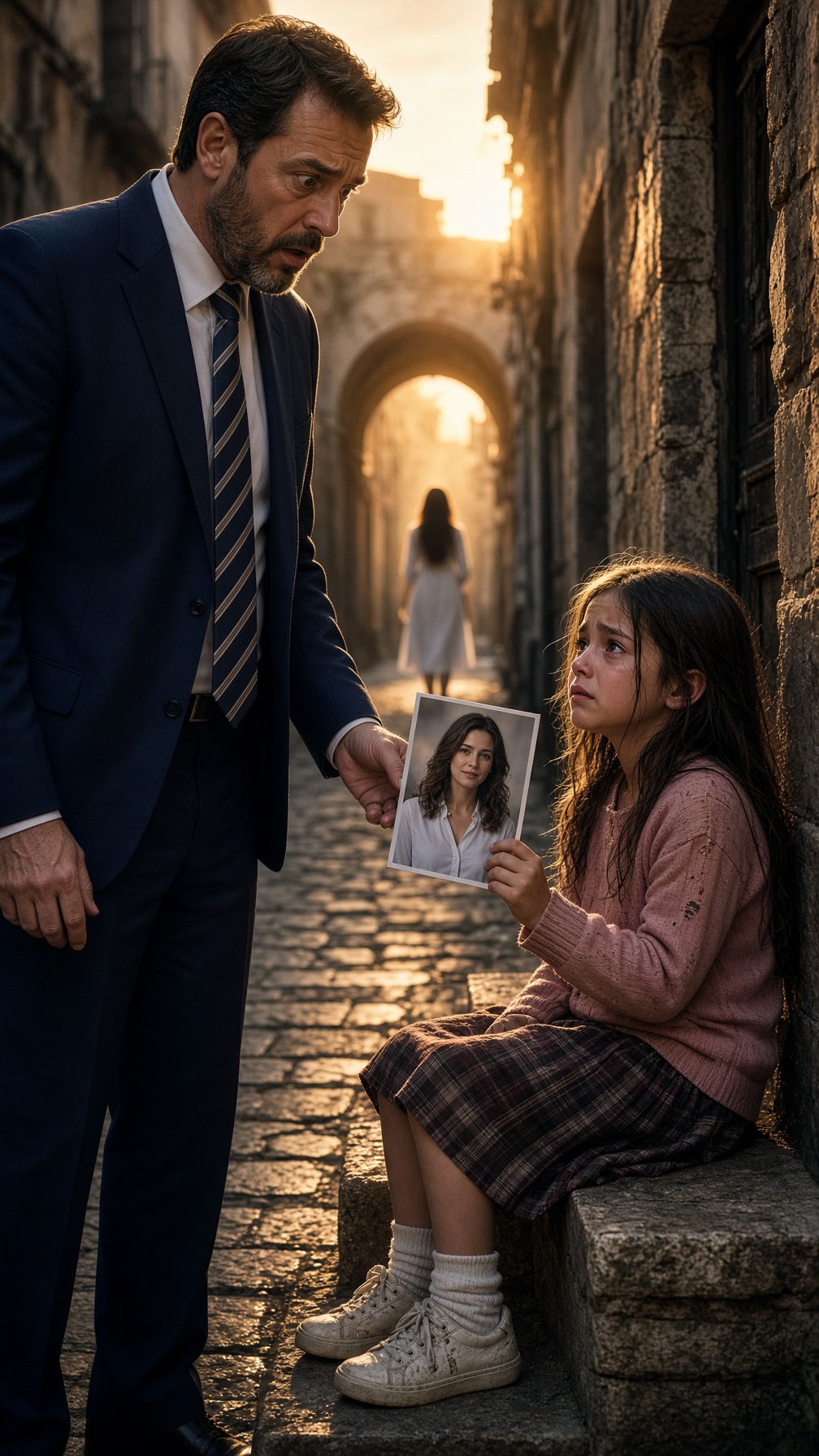 EL MILLONARIO DIJO QUE LA MUJER DE LA FOTO HABÍA MUERTO SEIS AÑOS ATRÁS… PERO LA NIÑA MOSTRÓ SU MEDALLÓN Y SUSURRÓ: «ES MI MADRE Y ME MANDÓ A BUSCARLO»