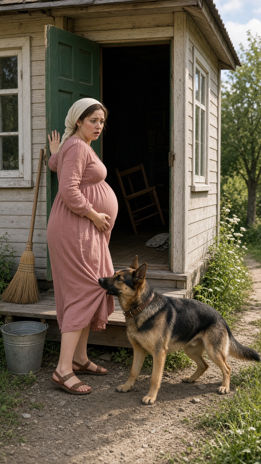 Full Story-HER DOG BIT THE PREGNANT WOMAN’S DRESS AND REFUSED TO LET HER ENTER THE HOUSE… SHE THOUGHT HE HAD GONE CRAZY—UNTIL SHE SMELLED GAS AND REMEMBERED, “I LOCKED THIS DOOR BEFORE I LEFT.”