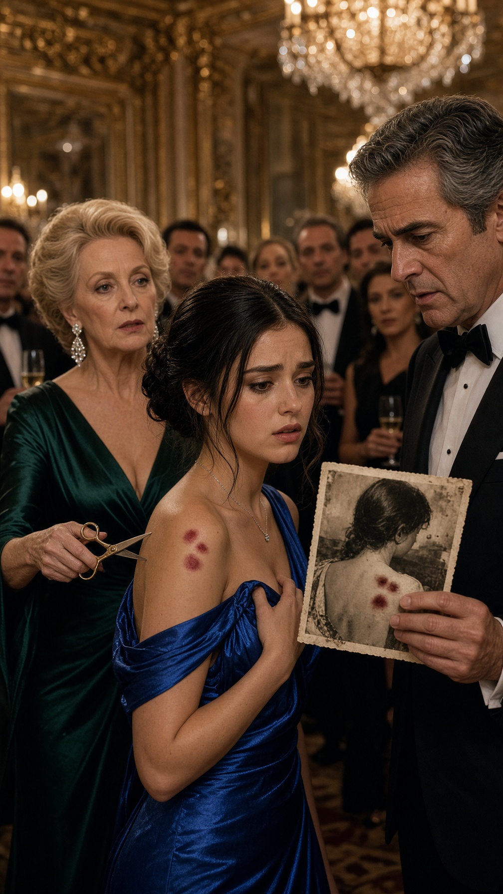 Full Story-THE MILLIONAIRE CUT A YOUNG WOMAN’S DRESS TO HUMILIATE HER BEFORE THE ELITE—BUT THE GALA HOST SAW HER LOCKET AND SAID, “THAT VANISHED WITH MY DAUGHTER EIGHTEEN YEARS AGO”