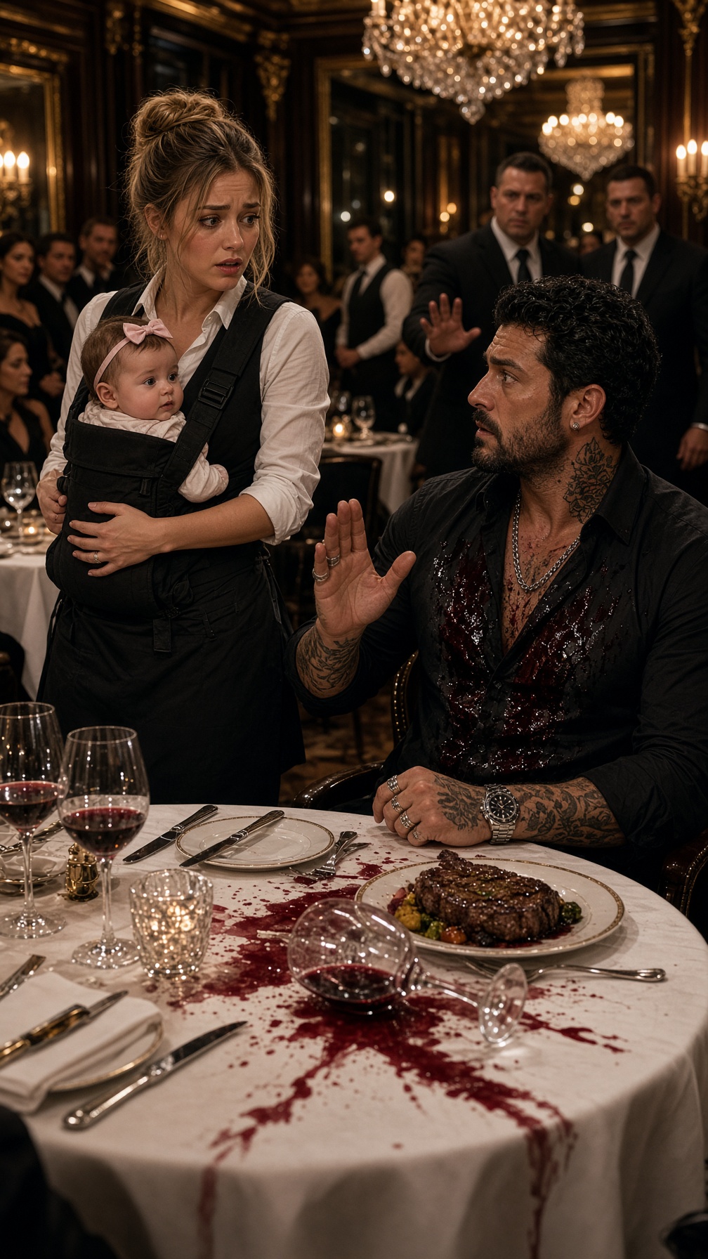 Full Story-THE WAITRESS SPILLED WINE ON THE MOST FEARED MAN IN NEW YORK… BUT HE LOOKED AT HER BABY’S PINK BOW AND WHISPERED, “MY SISTER MADE ONE JUST LIKE THAT BEFORE SHE DISAPPEARED.”
