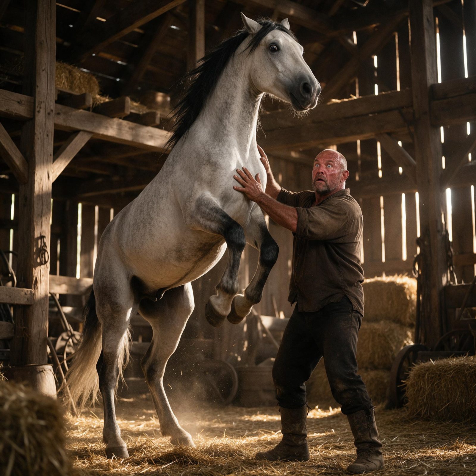 EL CABALLO SE ALZÓ SOBRE EL PEÓN COMO SI FUERA A MATARLO… PERO CUANDO RAMÓN MIRÓ HACIA DONDE MIRABA EL ANIMAL, DEJÓ DE RESPIRAR