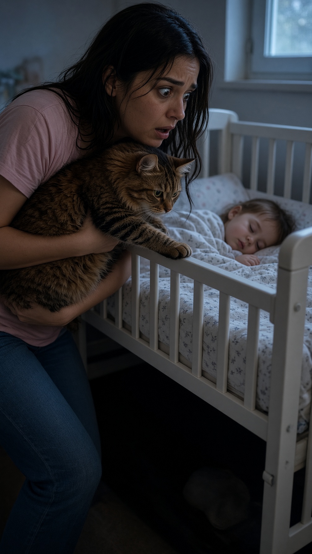 LA MADRE VIO AL GATO CON UNA PATA SOBRE LA CARA DE SU HIJA Y LO APARTÓ HORRORIZADA… PERO CUANDO BARSIK NO DEJÓ DE MIRAR DEBAJO DE LA CUNA, DESCUBRIÓ POR QUÉ LLEVABA SEMANAS DURMIENDO JUNTO A LA NIÑA