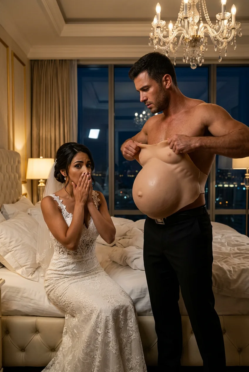 LA NOVIA SE AVERGONZÓ DEL CUERPO DE SU MARIDO EN LA NOCHE DE BODAS… PERO ÉL SE QUITÓ EL DISFRAZ Y DIJO: «AHORA SÉ POR QUÉ TE CASASTE CONMIGO»