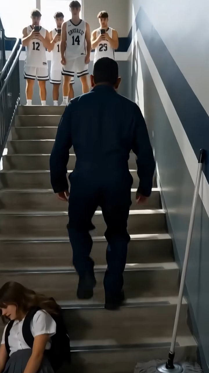 Senior Pushes Girl Down Stairs—The Janitor's Real Identity Changes Everything - Stories
