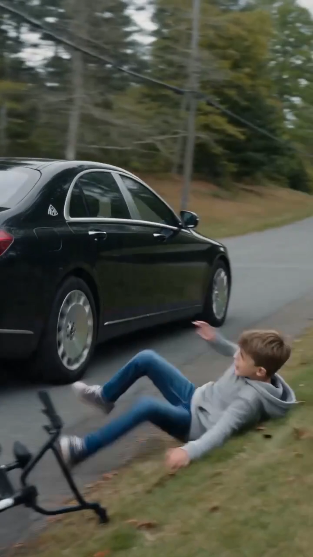 The Rich Driver Ran a Teenager Off a Quiet Suburban Road—Then Four Black SUVs Arrived and Revealed the Last Name He Should Have Feared