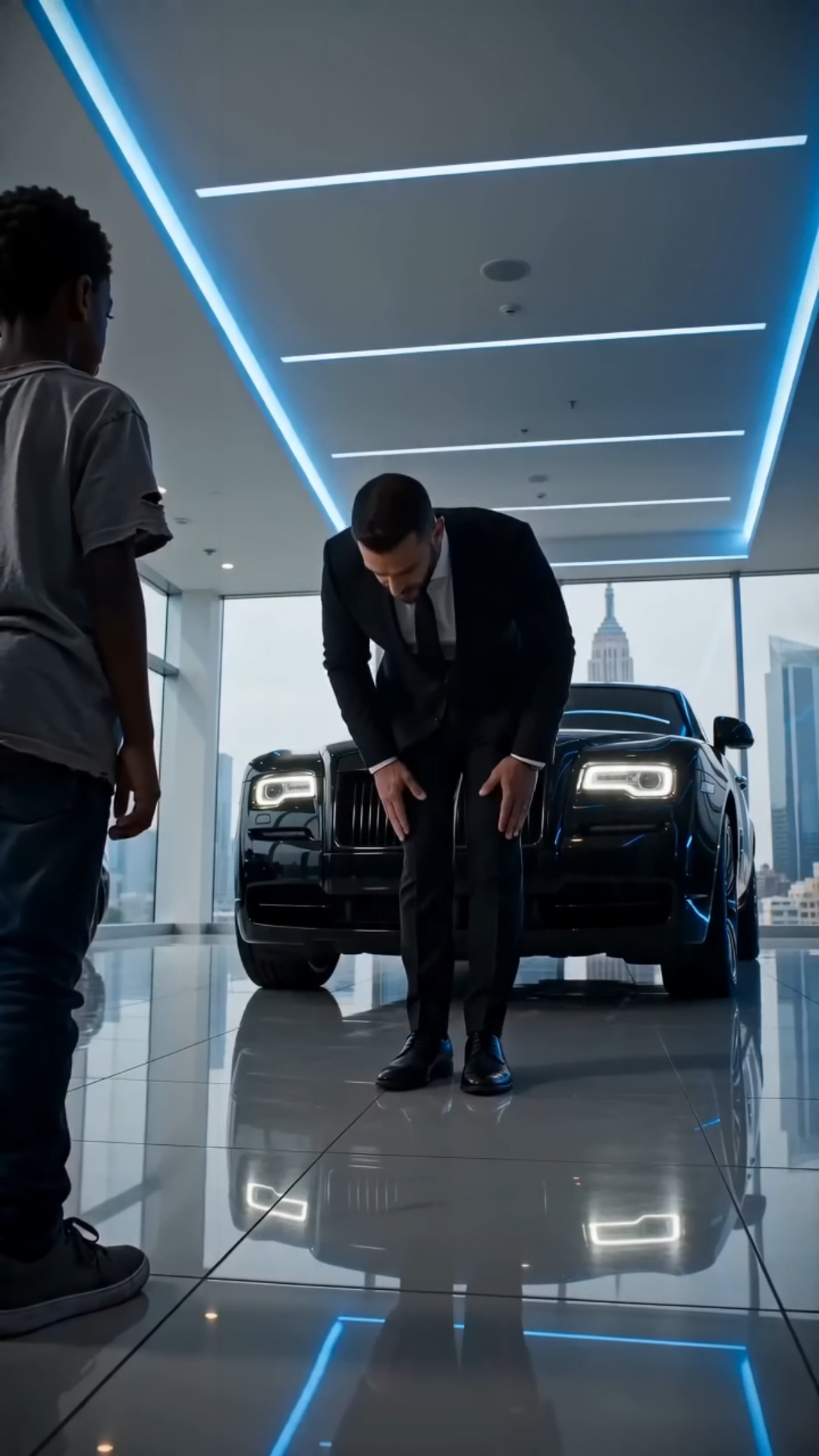 They Mocked the Poor Boy for Touching a Luxury Car... Until the Manager Bowed to Him
