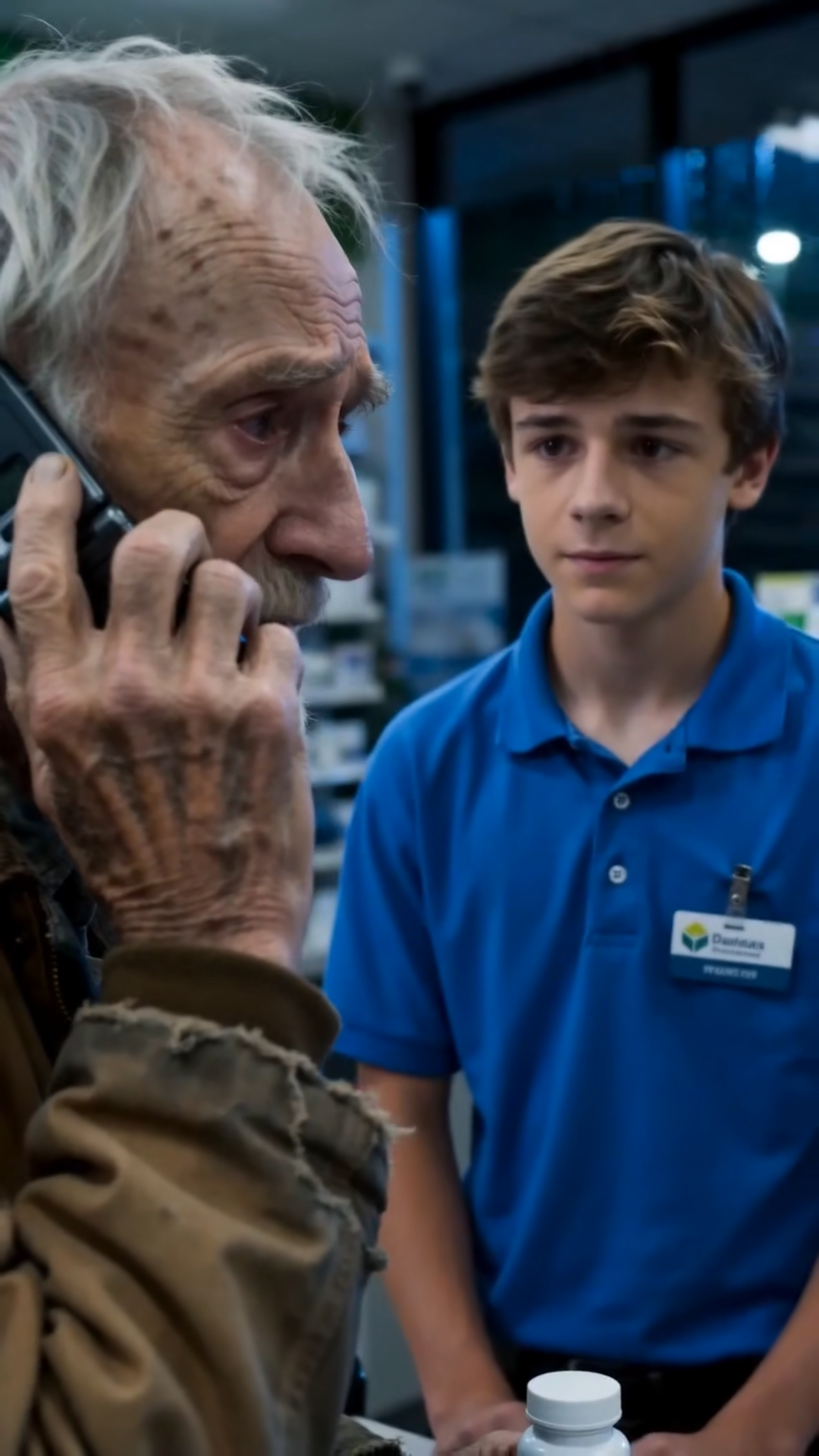 Everyone Laughed at the Homeless Old Man... Until One Teenager Paid for His Medicine