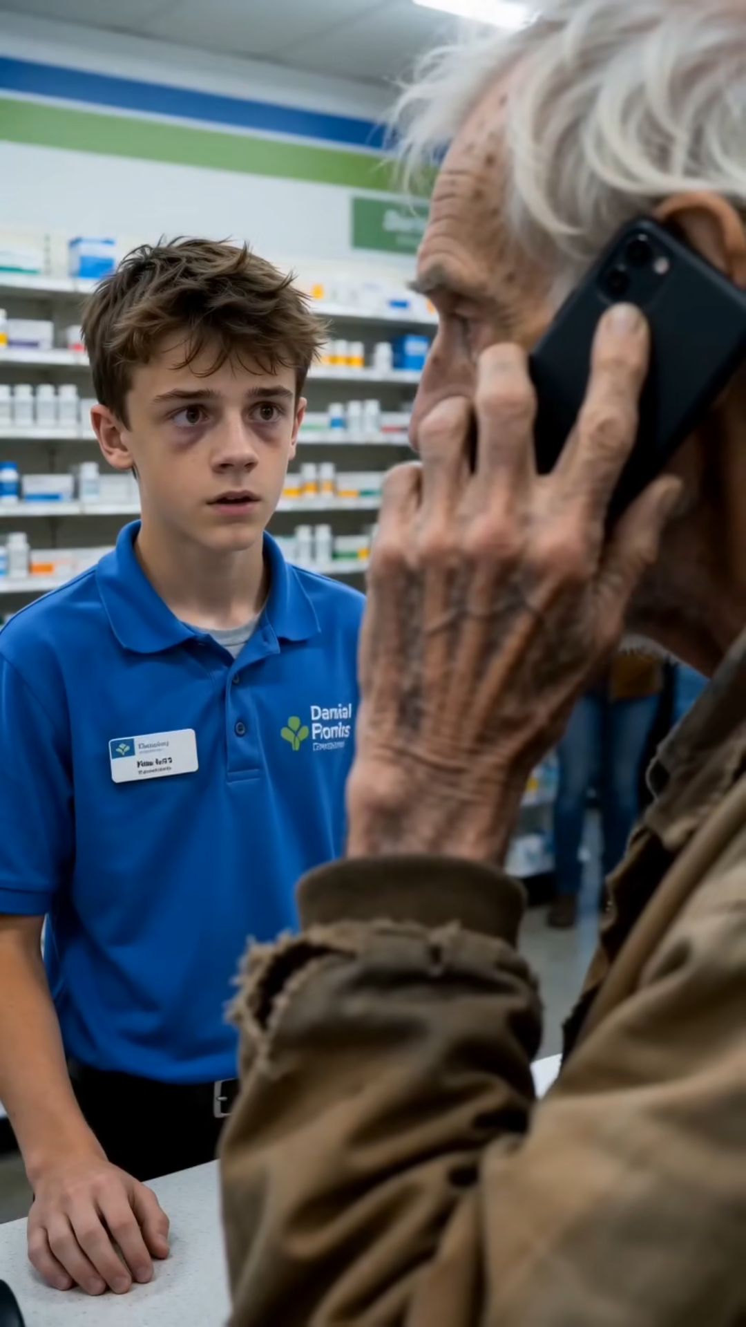 THE BOY BEHIND THE PHARMACY COUNTER