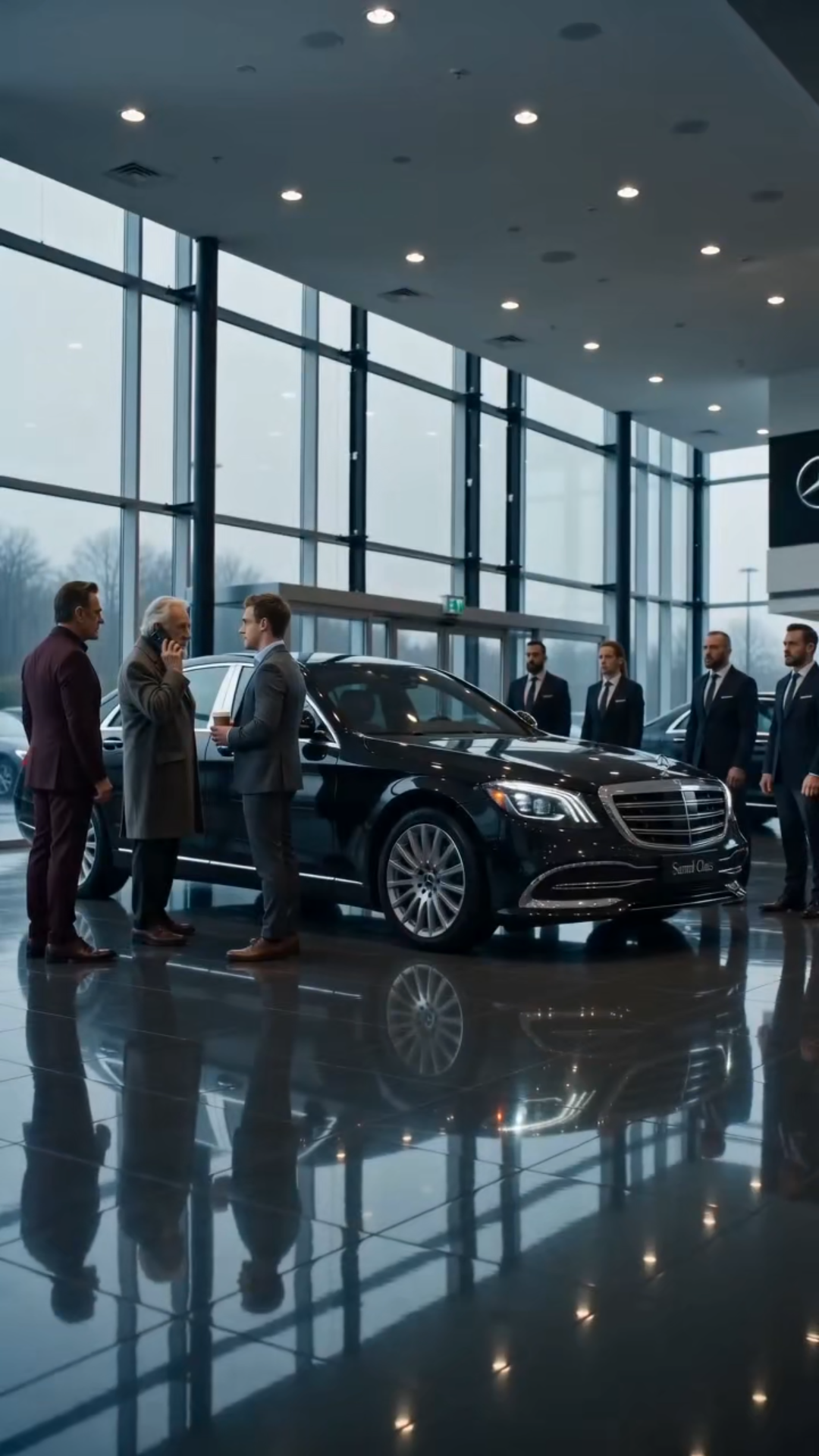 THE MAN BESIDE THE BLACK S-CLASS