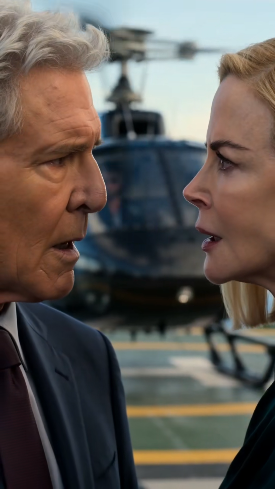 THE HELICOPTER ON THE CLIFF