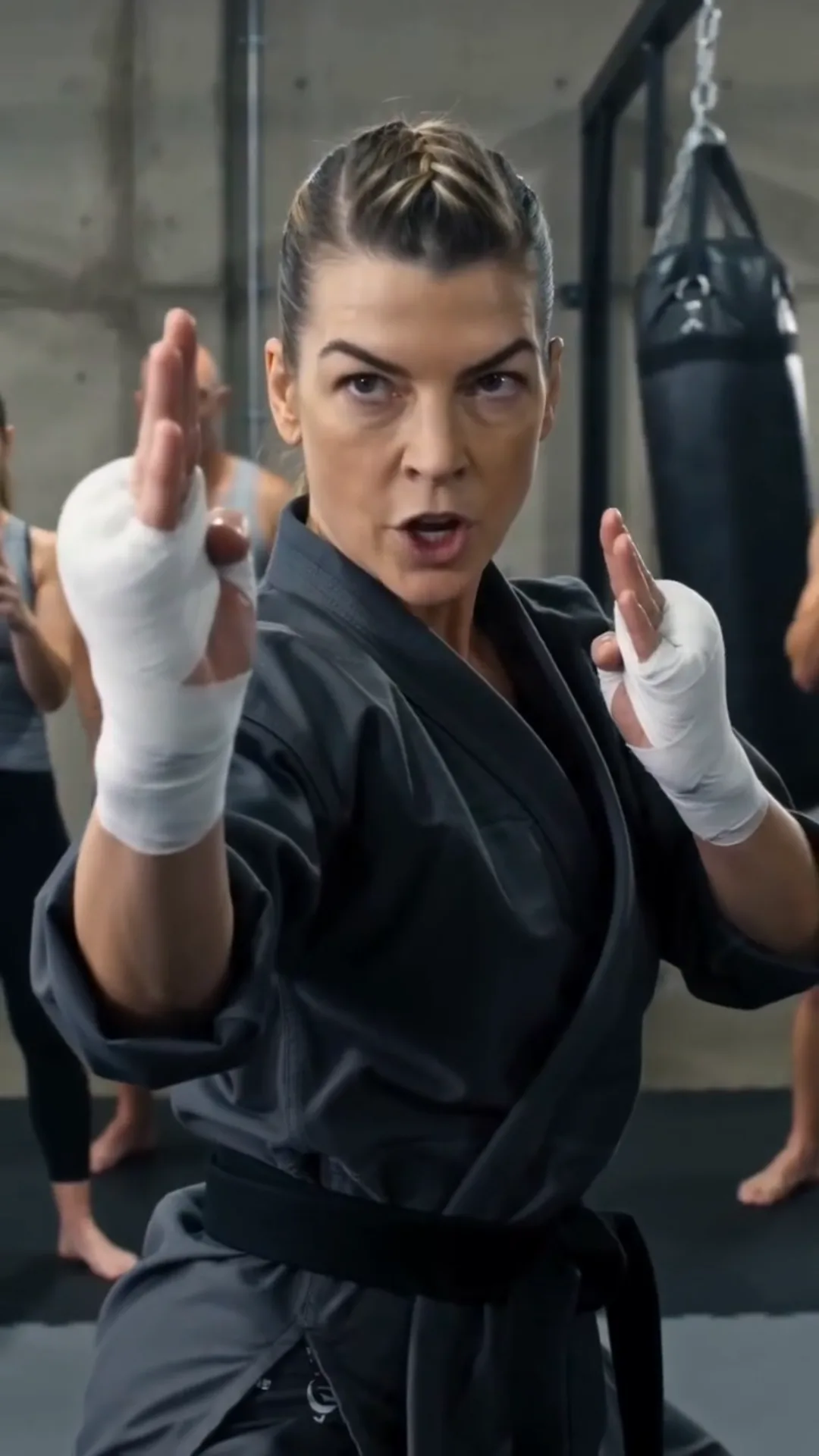 Then the Old Coach Recognized Her Stance