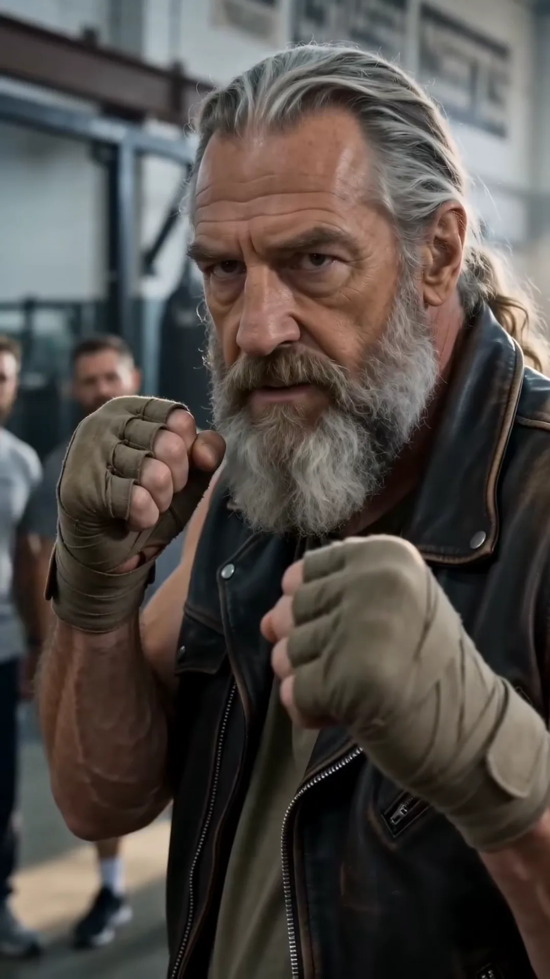 THE OLD FIGHTER IN THE LEATHER JACKET