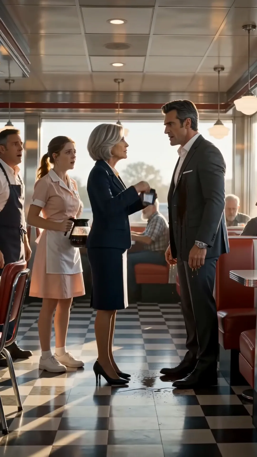THE WOMAN IN THE CORNER BOOTH
