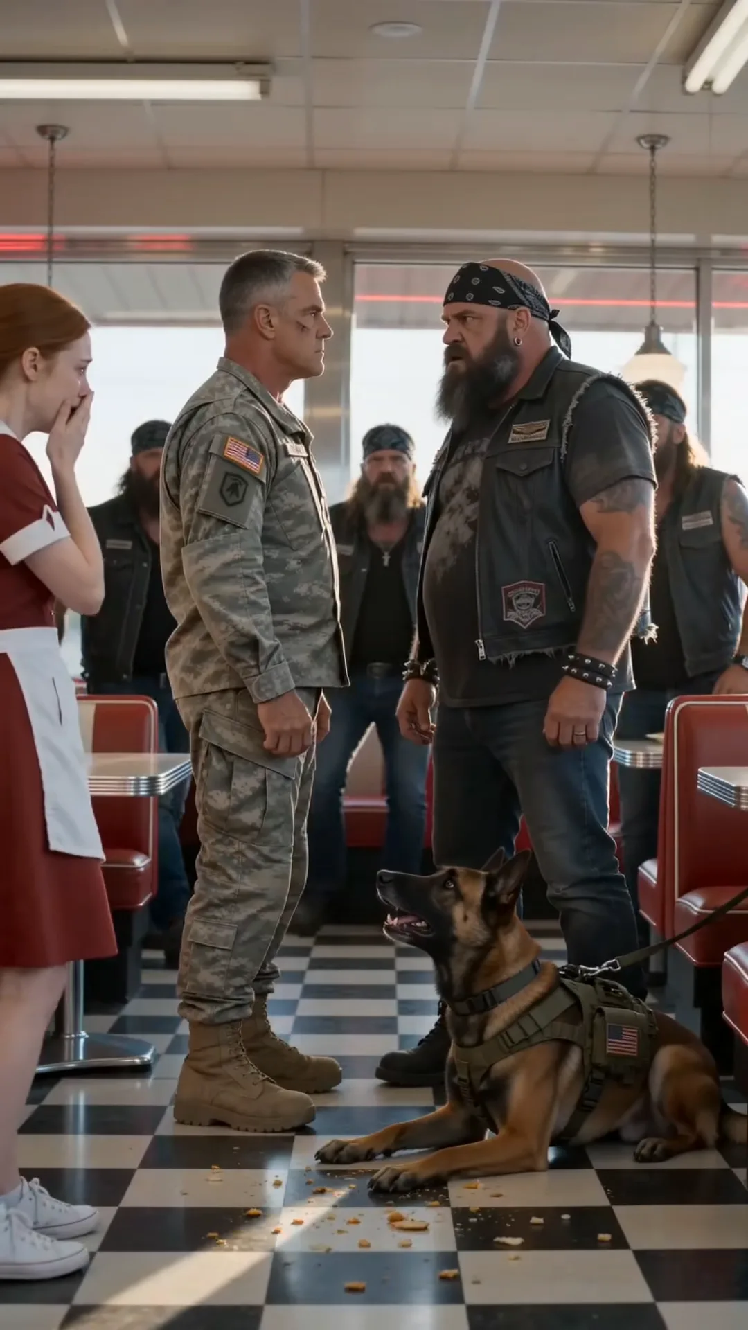 THE WAITRESS THEY HUMILIATED IN FRONT OF THE VETERAN