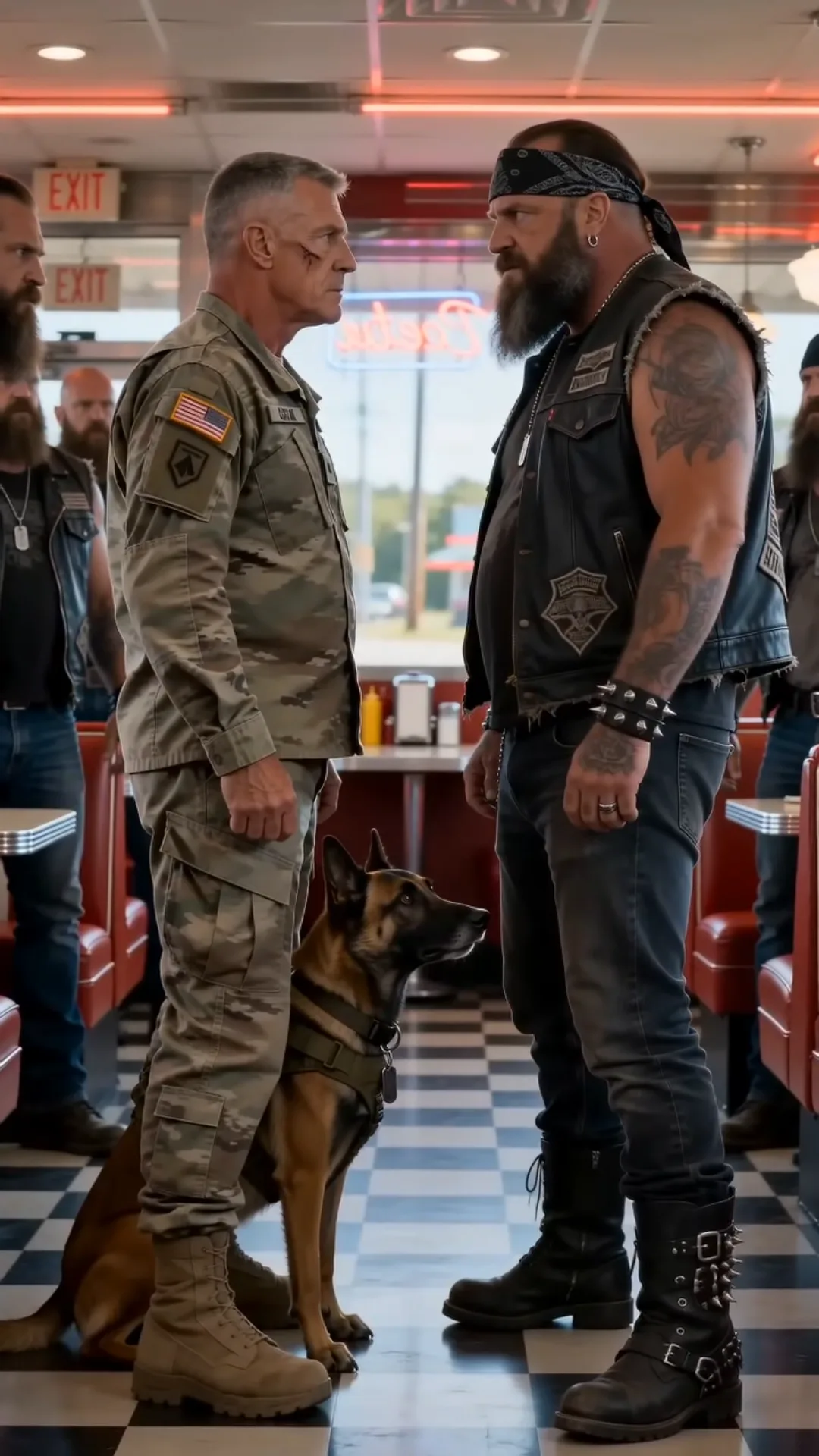 THE VETERAN AND THE DOG AT MILLER'S DINER