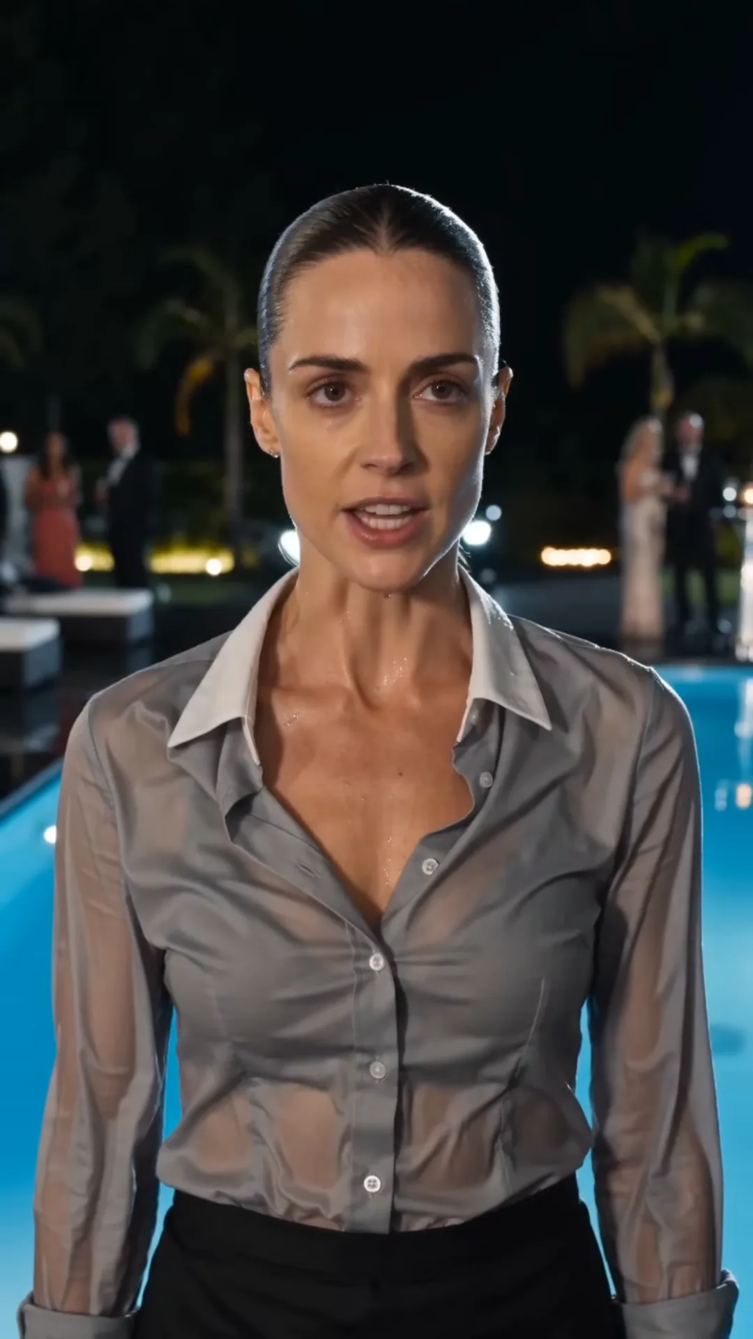 THE WAITRESS THEY PUSHED INTO THE POOL