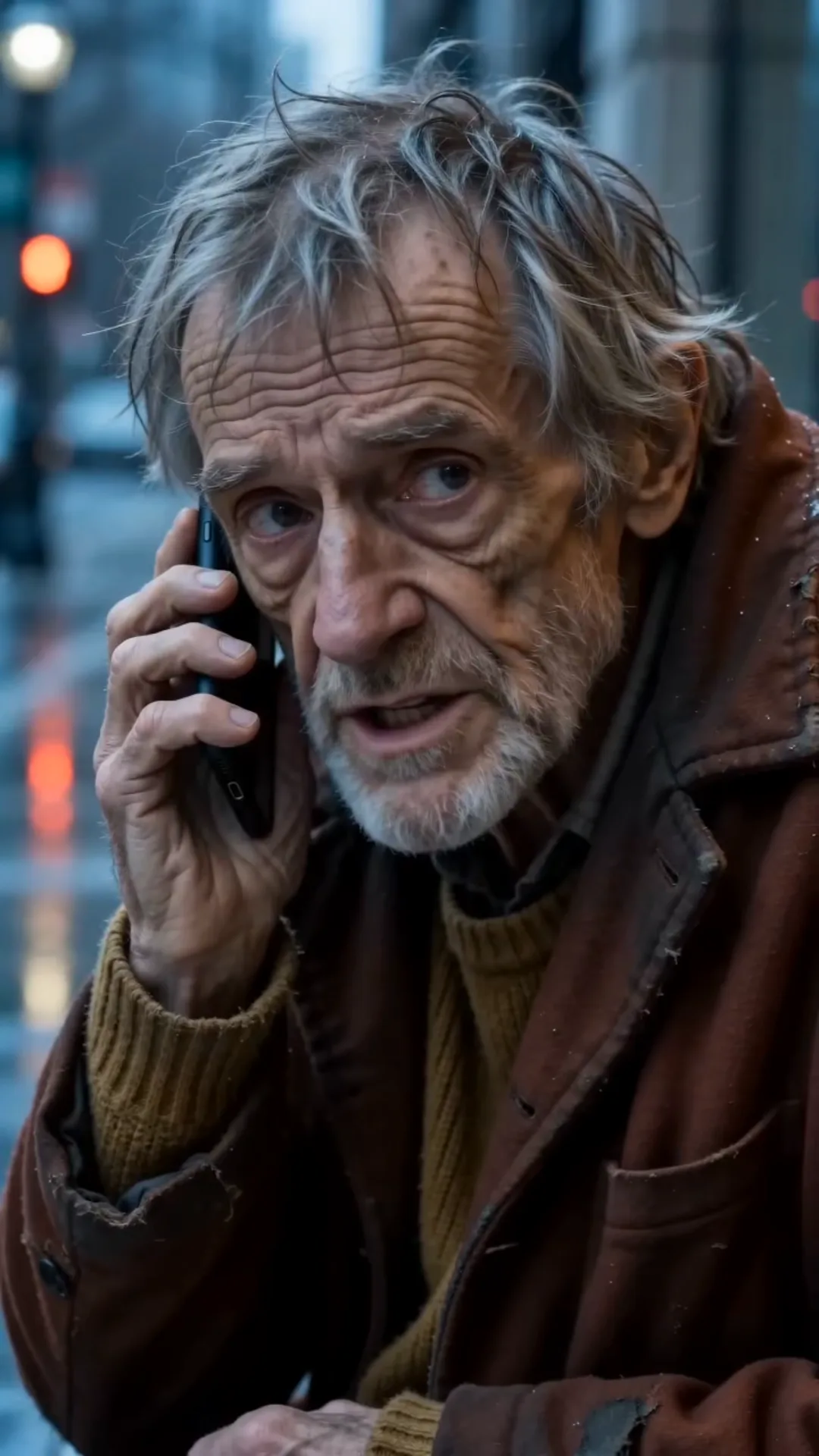THE OLD MAN OUTSIDE THE GLASS DOORS