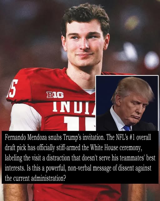 BREAKING: FERNANDO MENDOZA REJECTS WHITE HOUSE INVITATION NFL TOP PICK ABANDONS PRESIDENTIAL CEREMONY FOR PRACTICE
