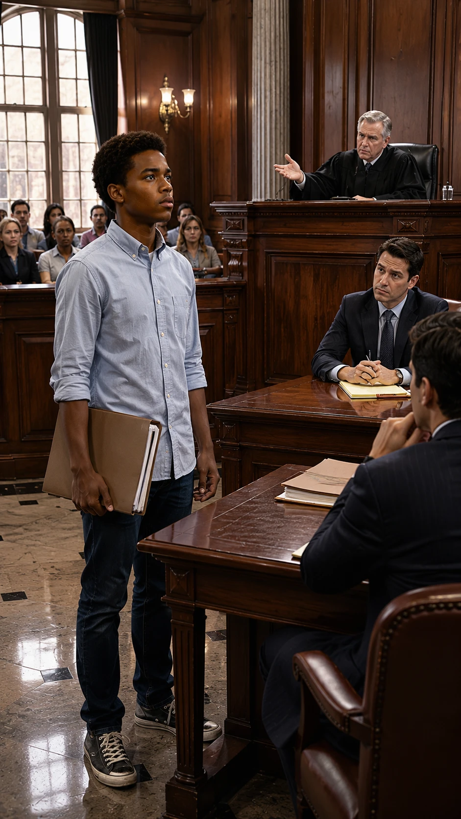 The Judge Laughed at a Black Teen and Told Him to Leave the Courtroom. Seconds Later, One Sentence Turned His Confidence Into Fear.
