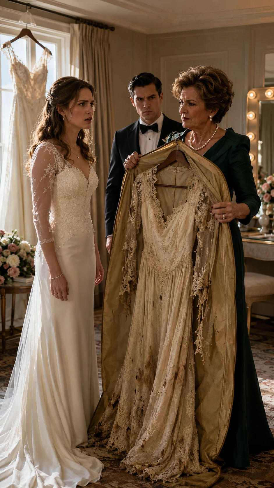 He Told Me to Kneel at My Own Wedding. Then His Mother’s Dress Revealed the Secret That Destroyed Them