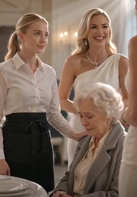 The Rich Woman Laughed When a Waitress Protected a Lonely Old Lady, Until the Woman’s Son Walked In and Everyone Stopped Breathing