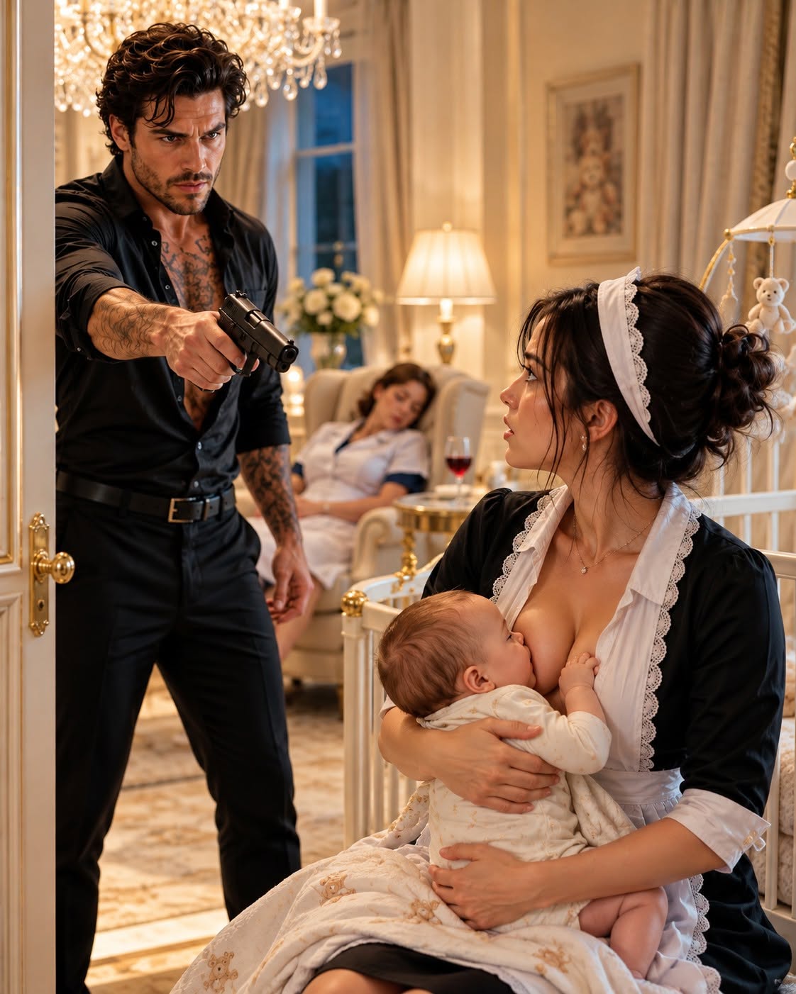 THE MAFIA BOSS AIMED A GUN AT ME—THEN HE HEARD HIS STARVING BABY SWALLOW