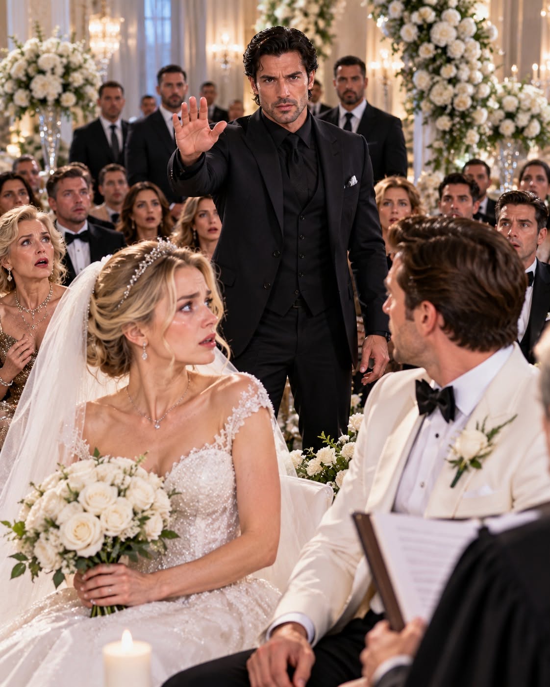 My Billionaire Fiancé Laughed About a $10,000 Bet on Our Wedding Day Thinking I Was Just a Helpless Waitress—Little Did He Know, My Late Father Was the Underworld King’s Most Feared Protector, and the Mysterious Man Who Objected Was Here to Claim His Empire!